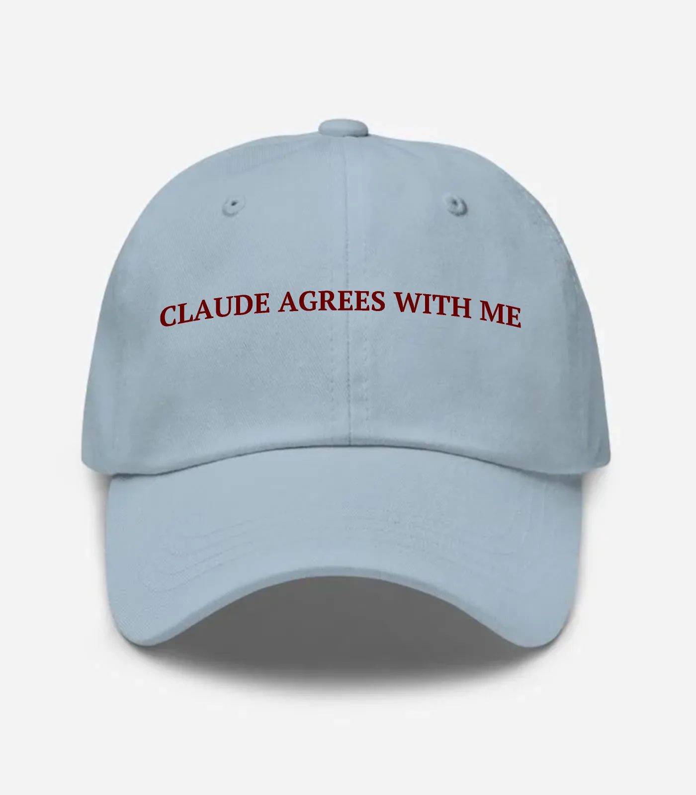 Claude Agrees With Me Hat - Light Blue