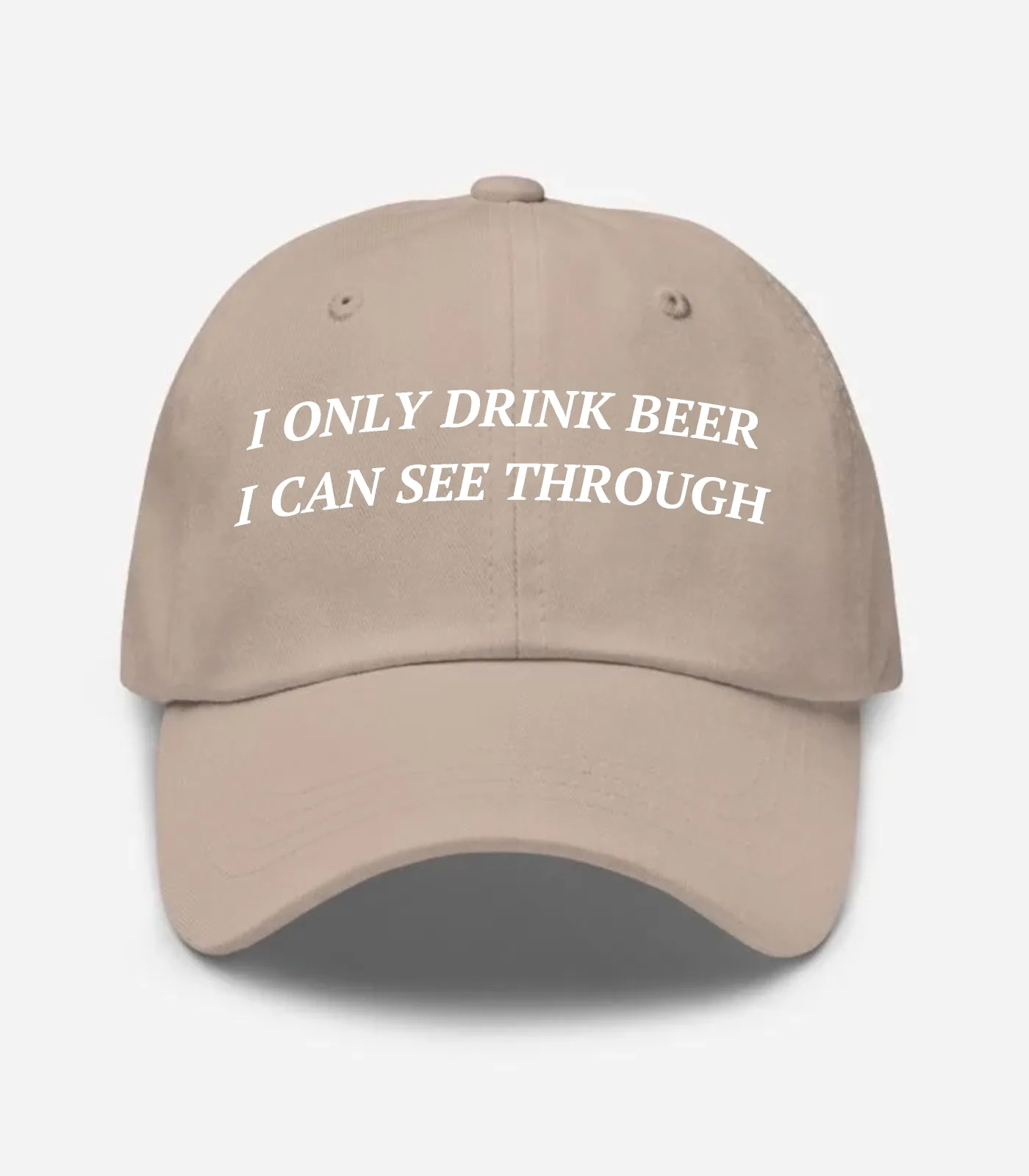 I Only Drink Beer I Can See Through Hat - Stone