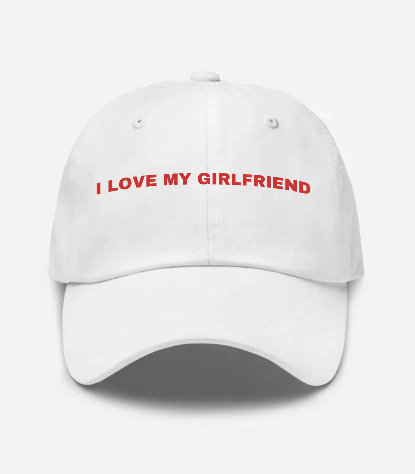 I Love My Girlfriend Hat - White