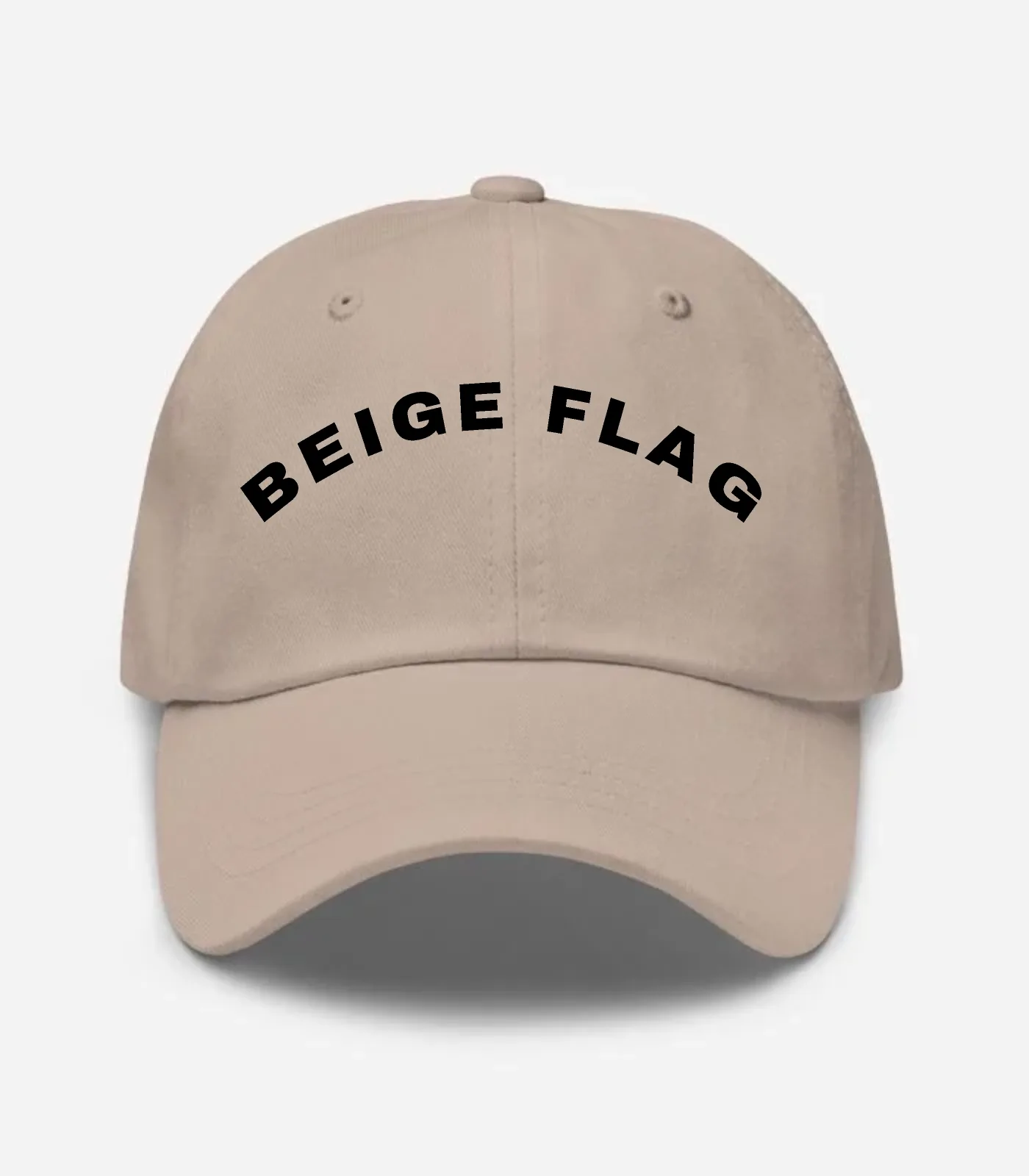 Beige Flag Arched Hat