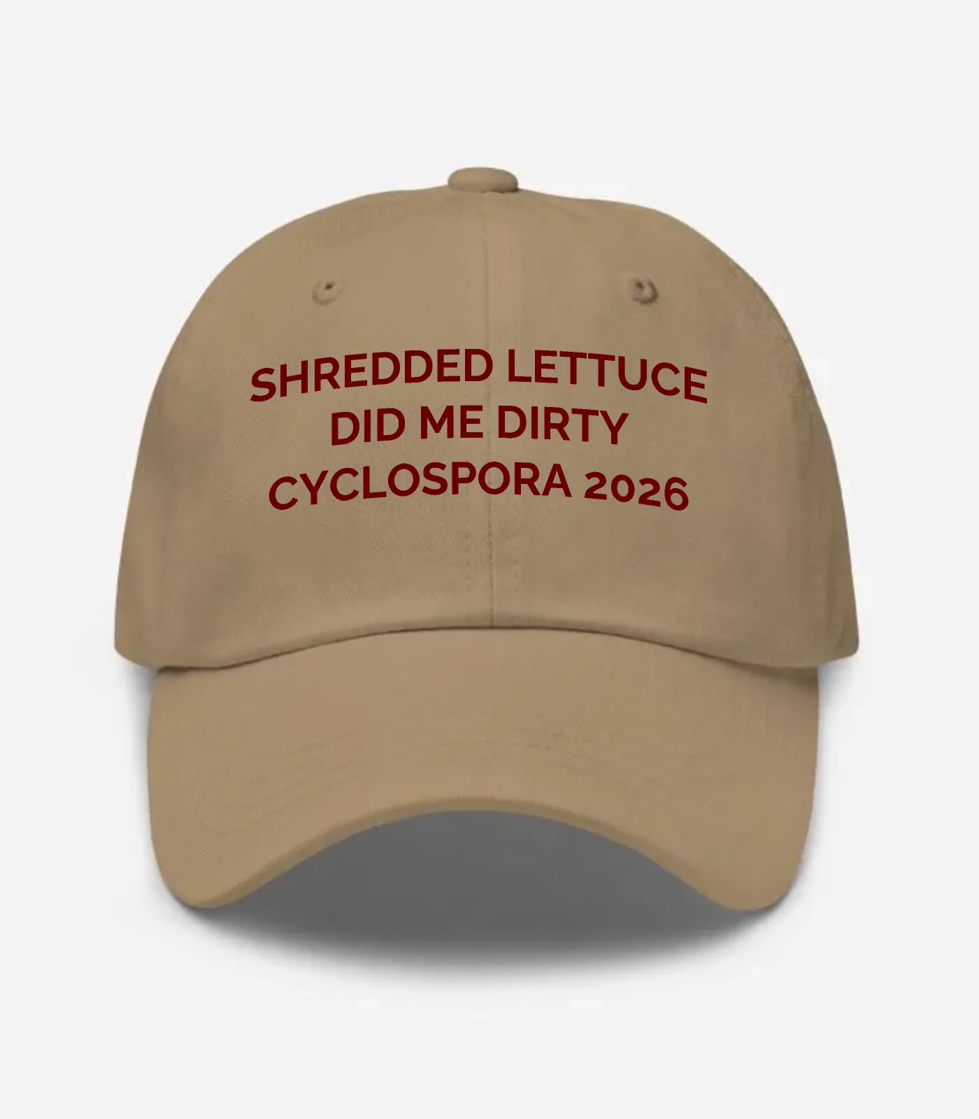 Shredded Lettuce Did Me Dirty Cyclospora 2026 Hat - Khaki