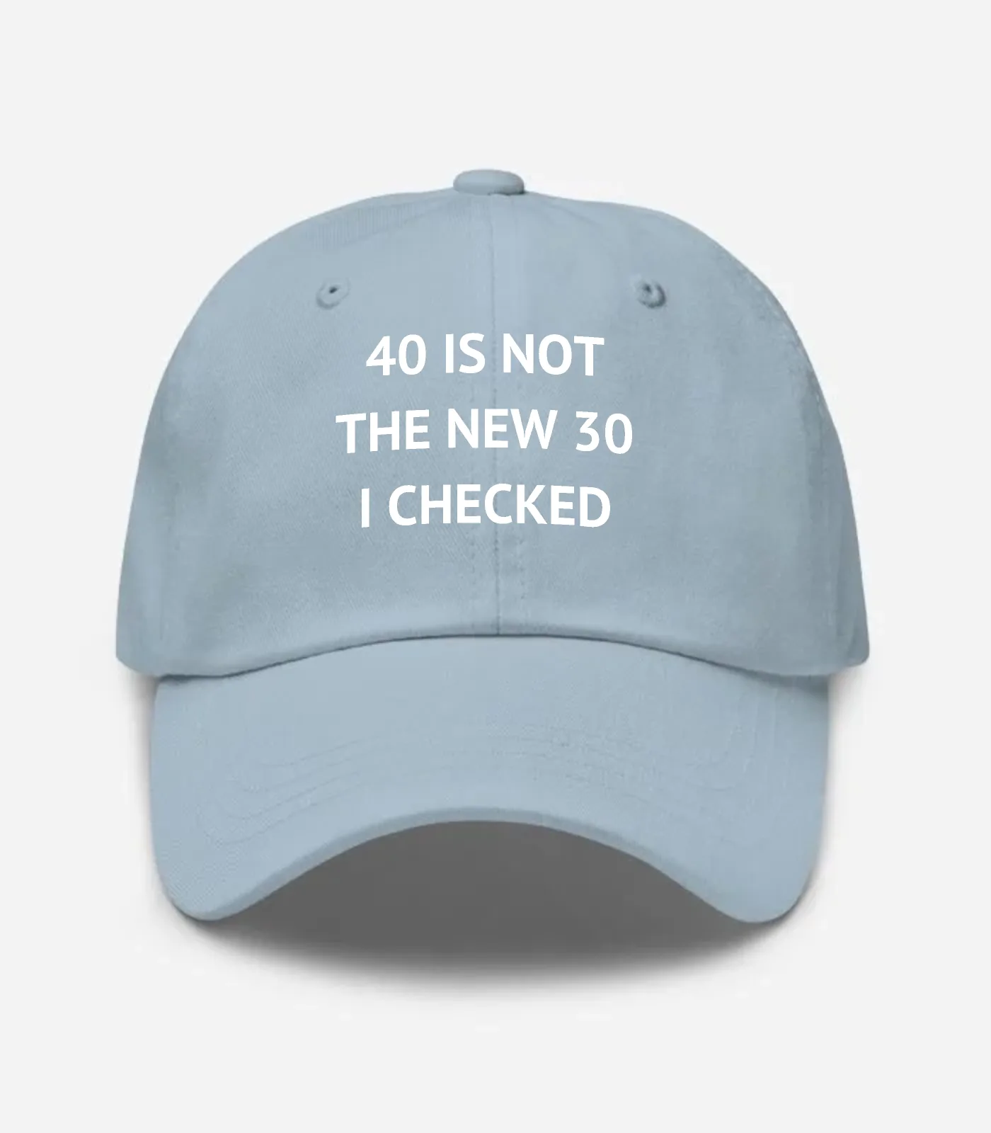 40 Is Not The New 30 I Checked Hat - Light Blue