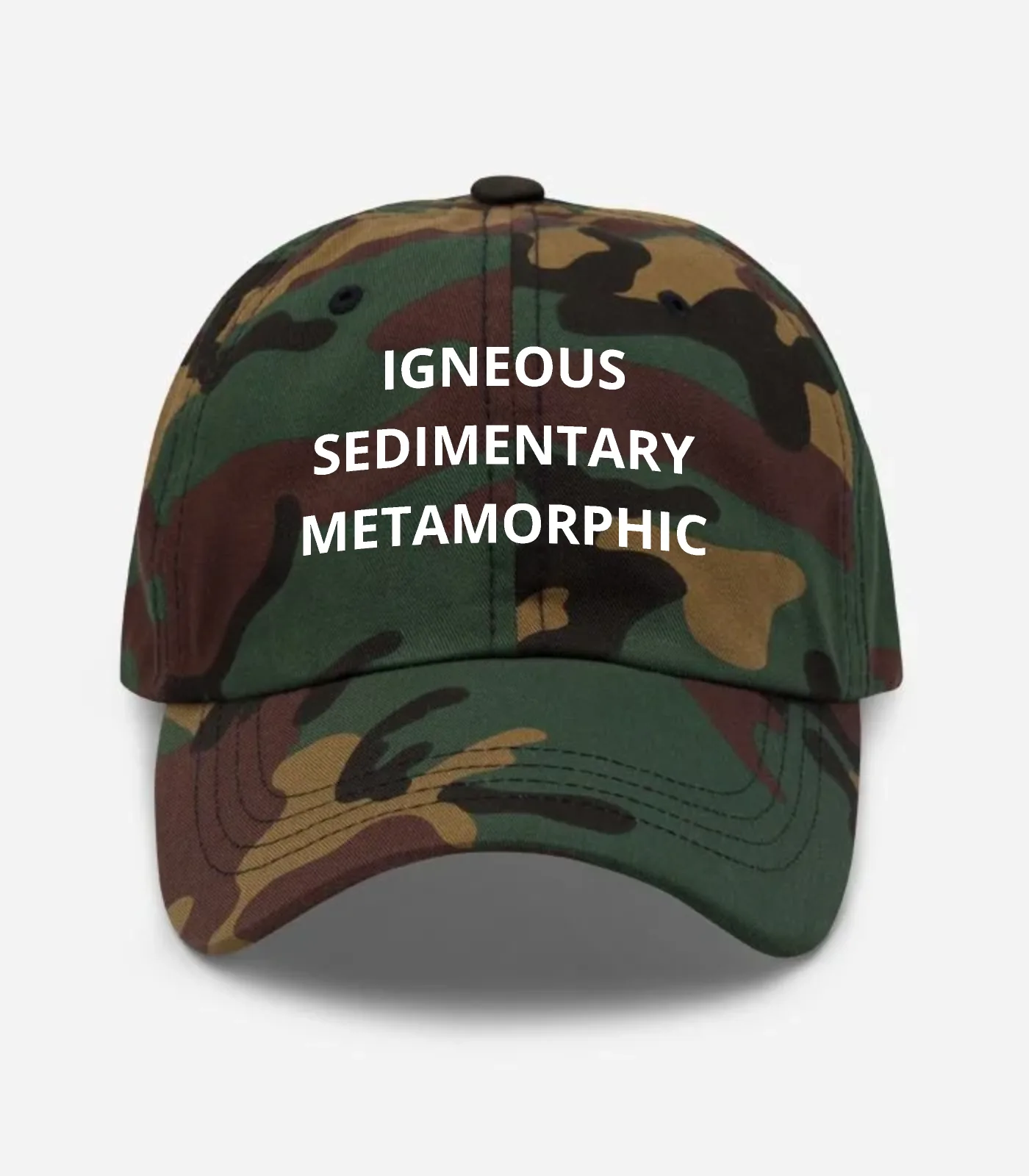 Igneous Sedimentary Metamorphic Hat - Green Camo