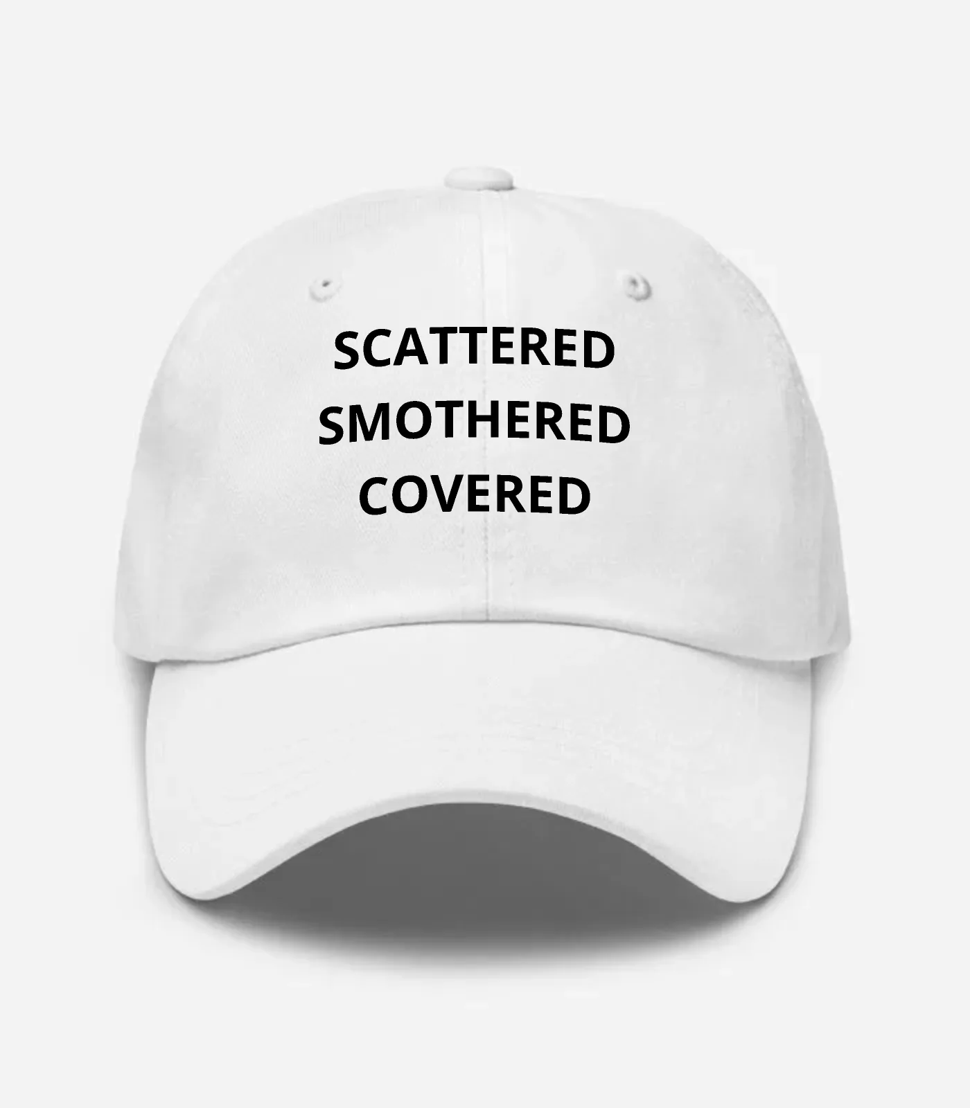 Scattered Smothered Covered Hat - White
