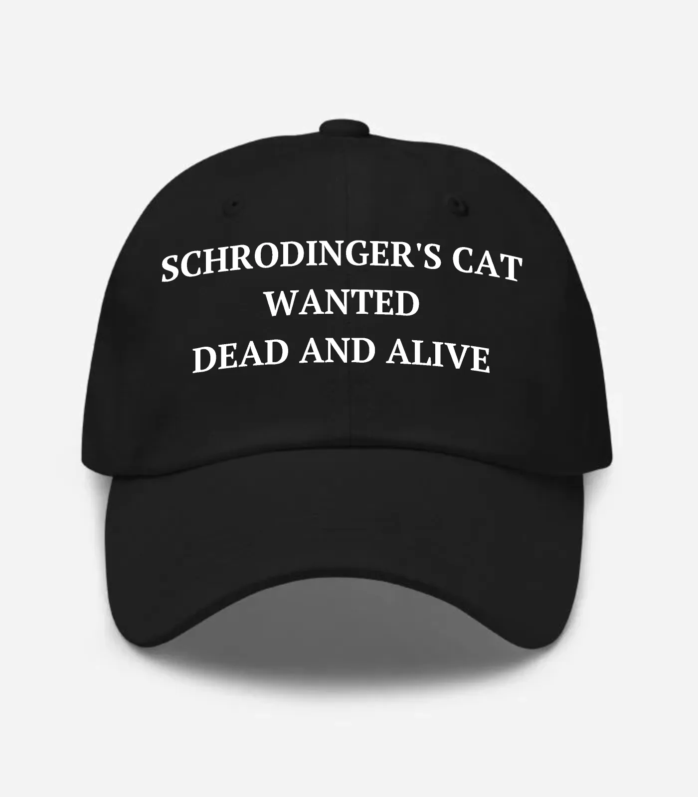 Schrodinger's Cat Wanted Dead And Alive Hat - Black