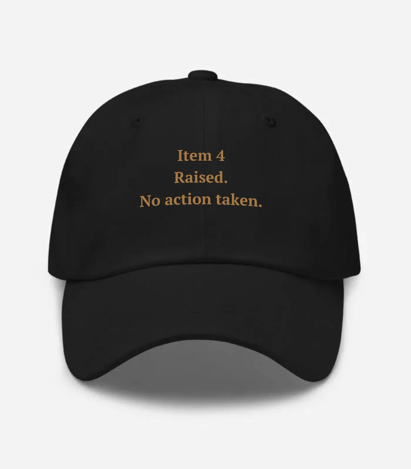 Item 4 Raised. No Action Ta... Hat - Black
