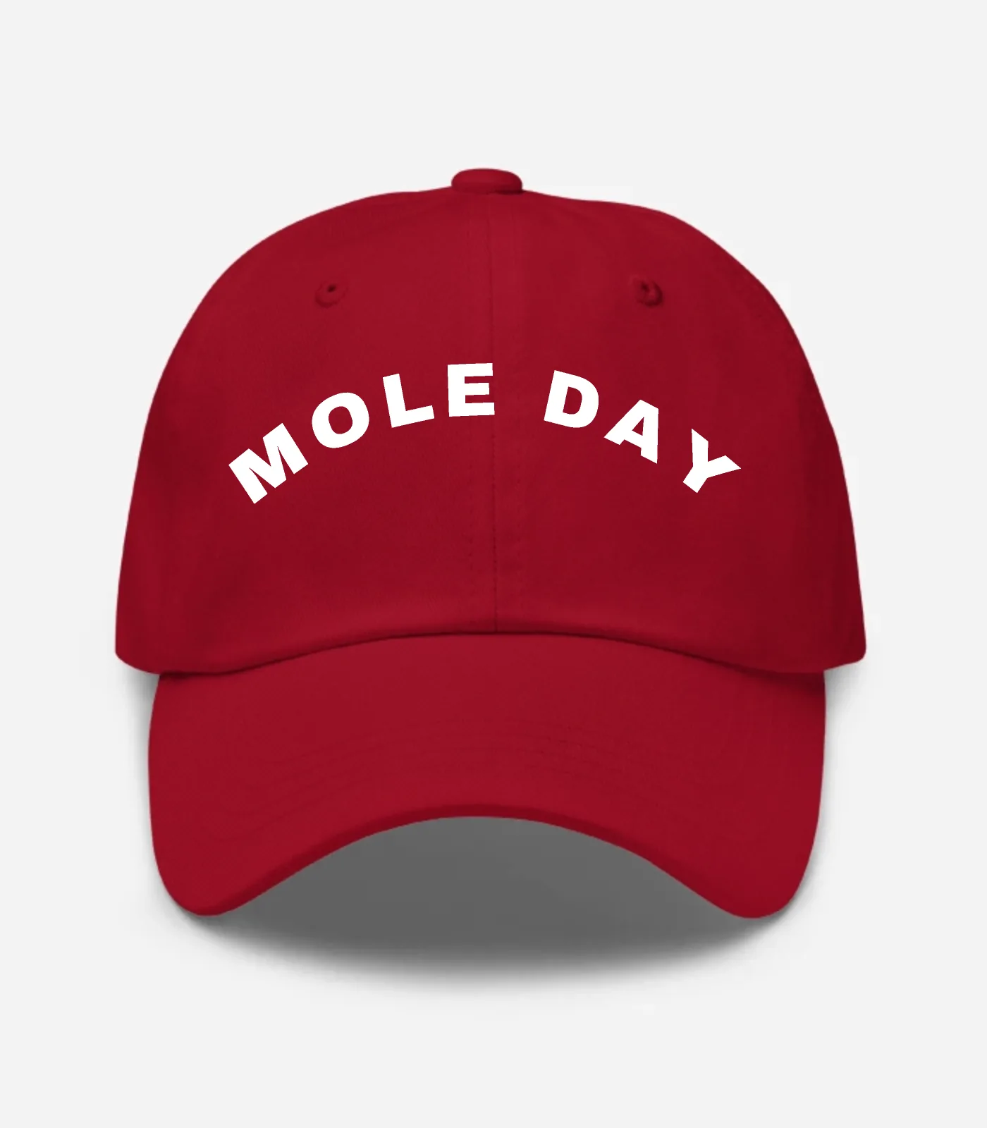 Mole Day Arched Hat - Cranberry
