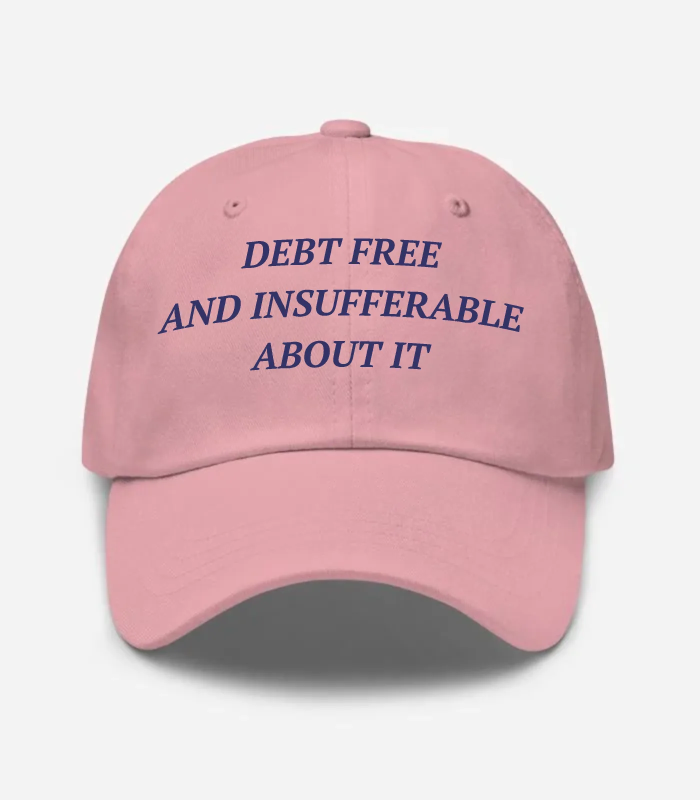 Debt Free And Insufferable About It Hat - Pink