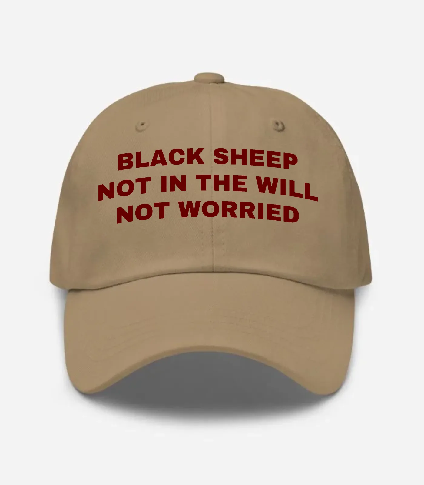 Black Sheep Not In The Will Not Worried Hat - Khaki