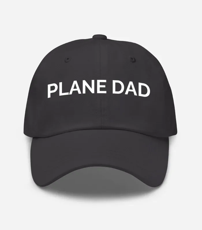 Plane Dad Hat - Dark Grey