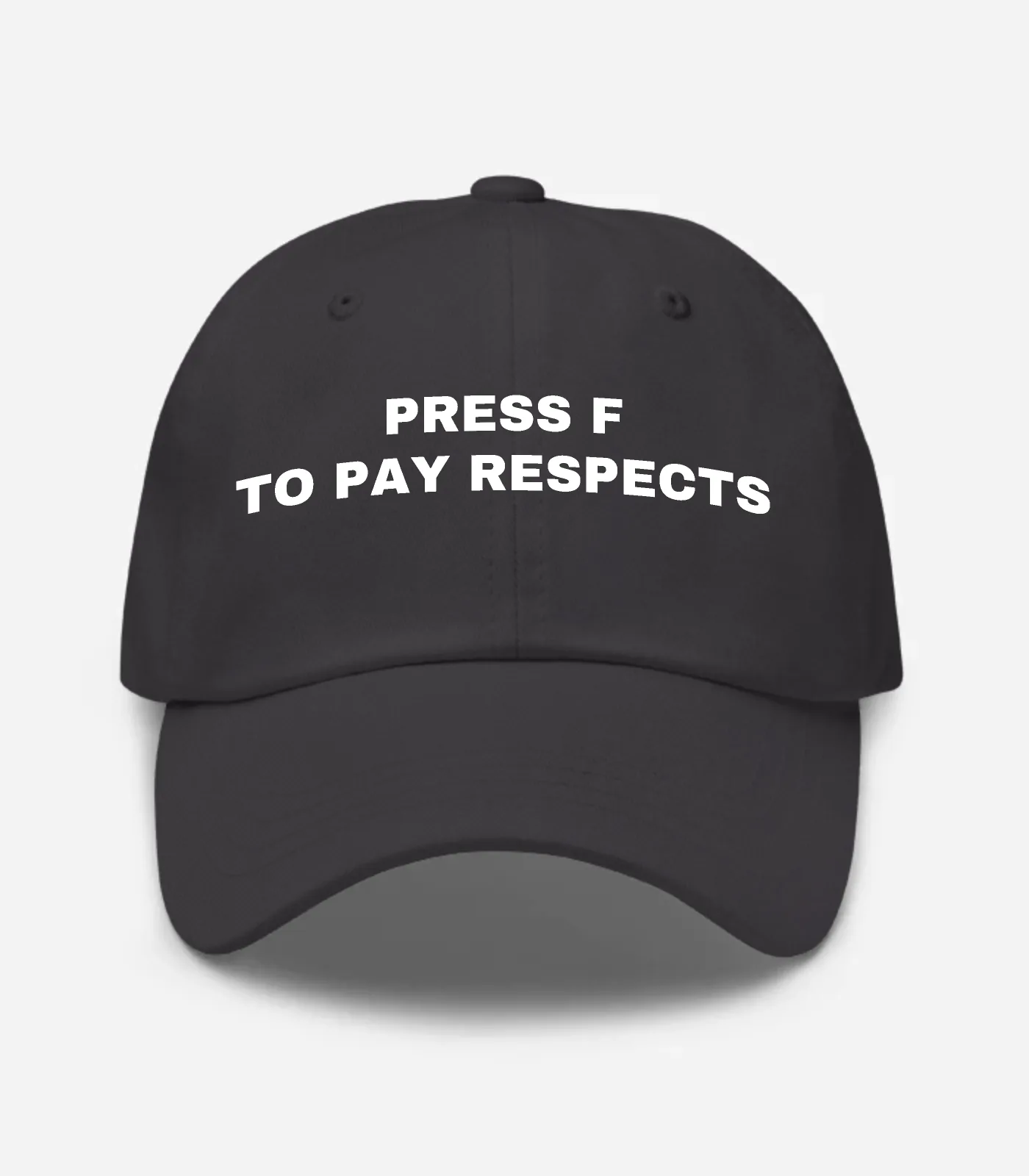 Press F To Pay Respects Hat - Dark Grey