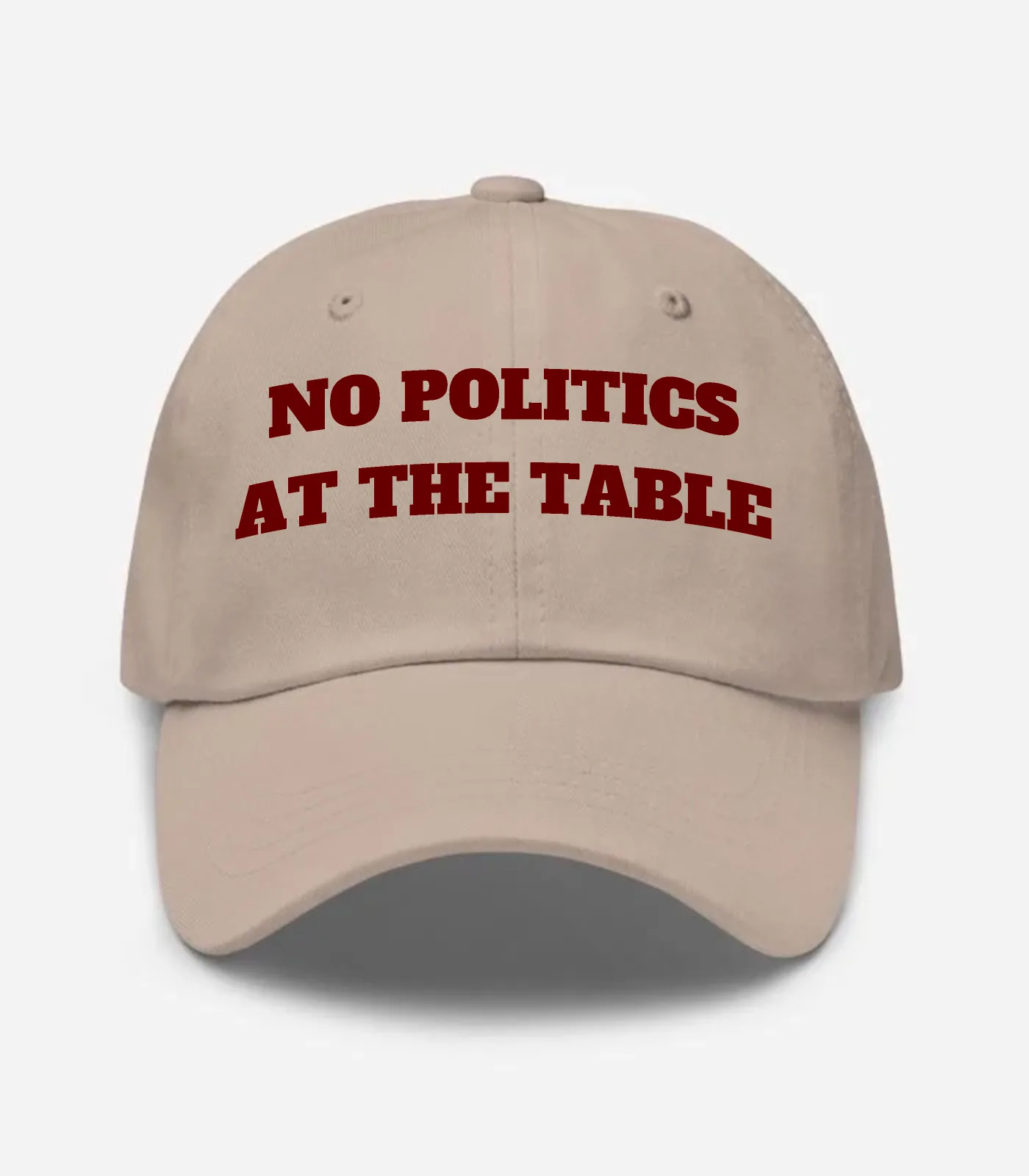 No Politics At The Table Hat - Stone