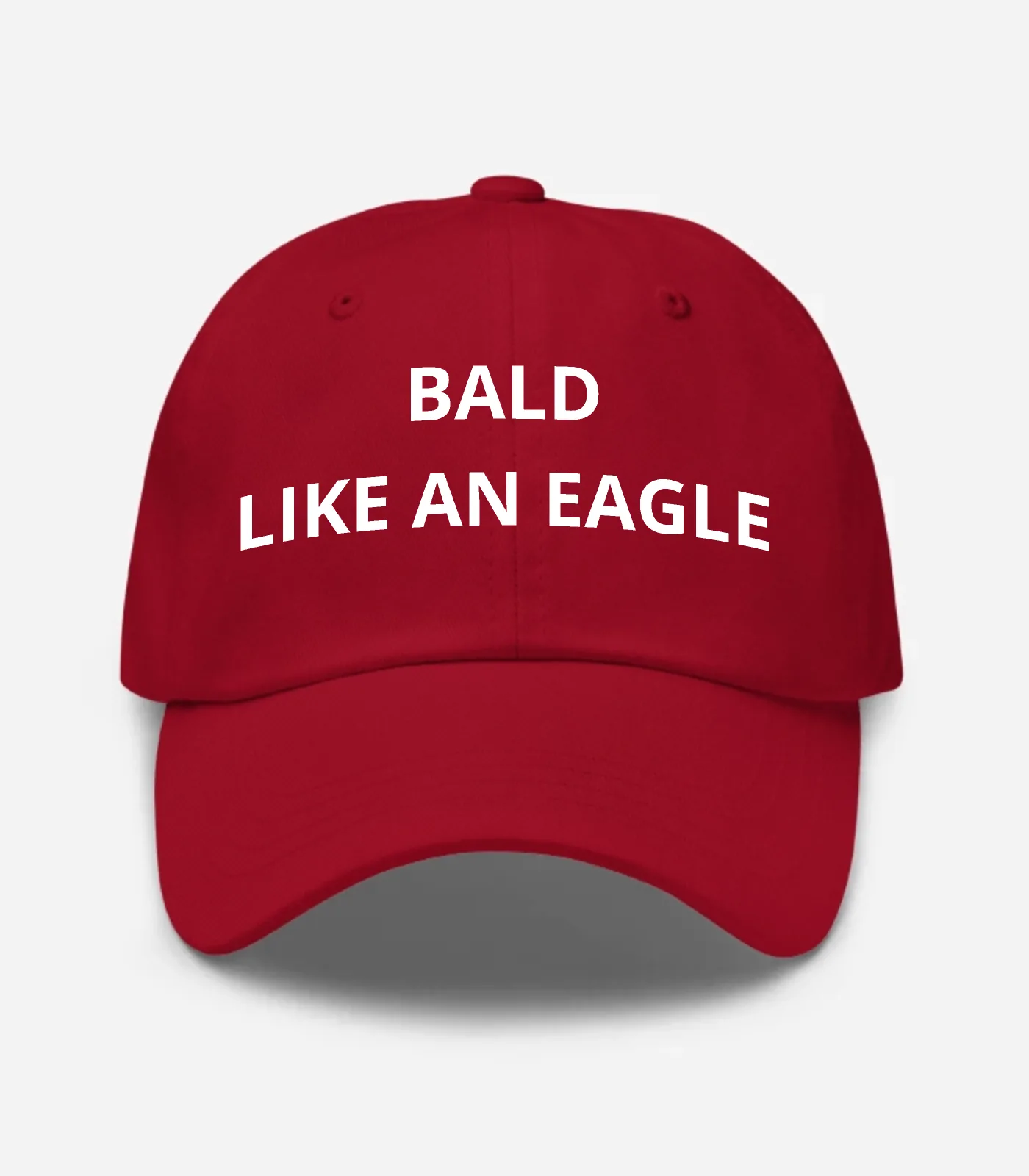 Bald Like An Eagle Hat - Cranberry