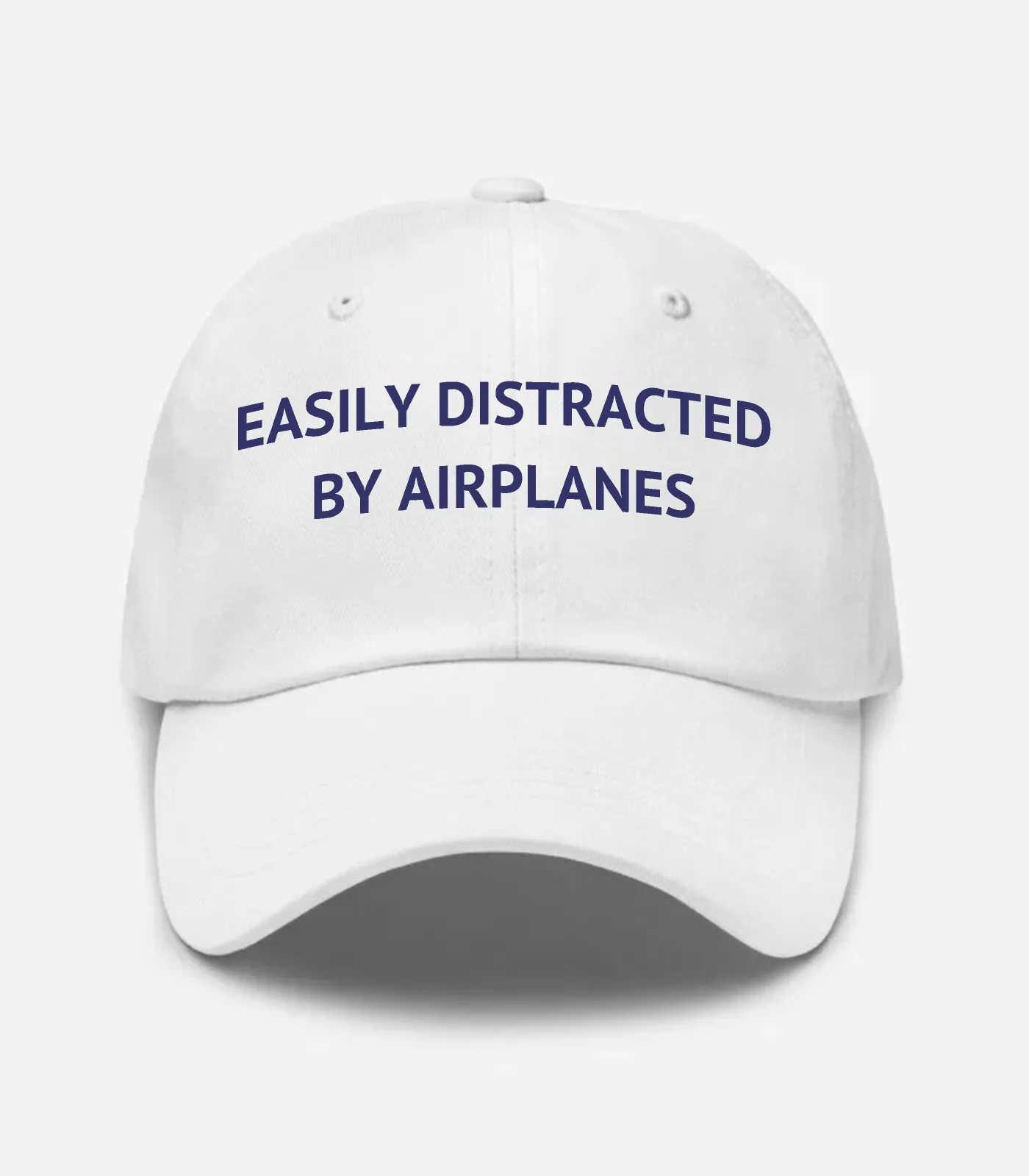 Easily Distracted By Airplanes Hat - White