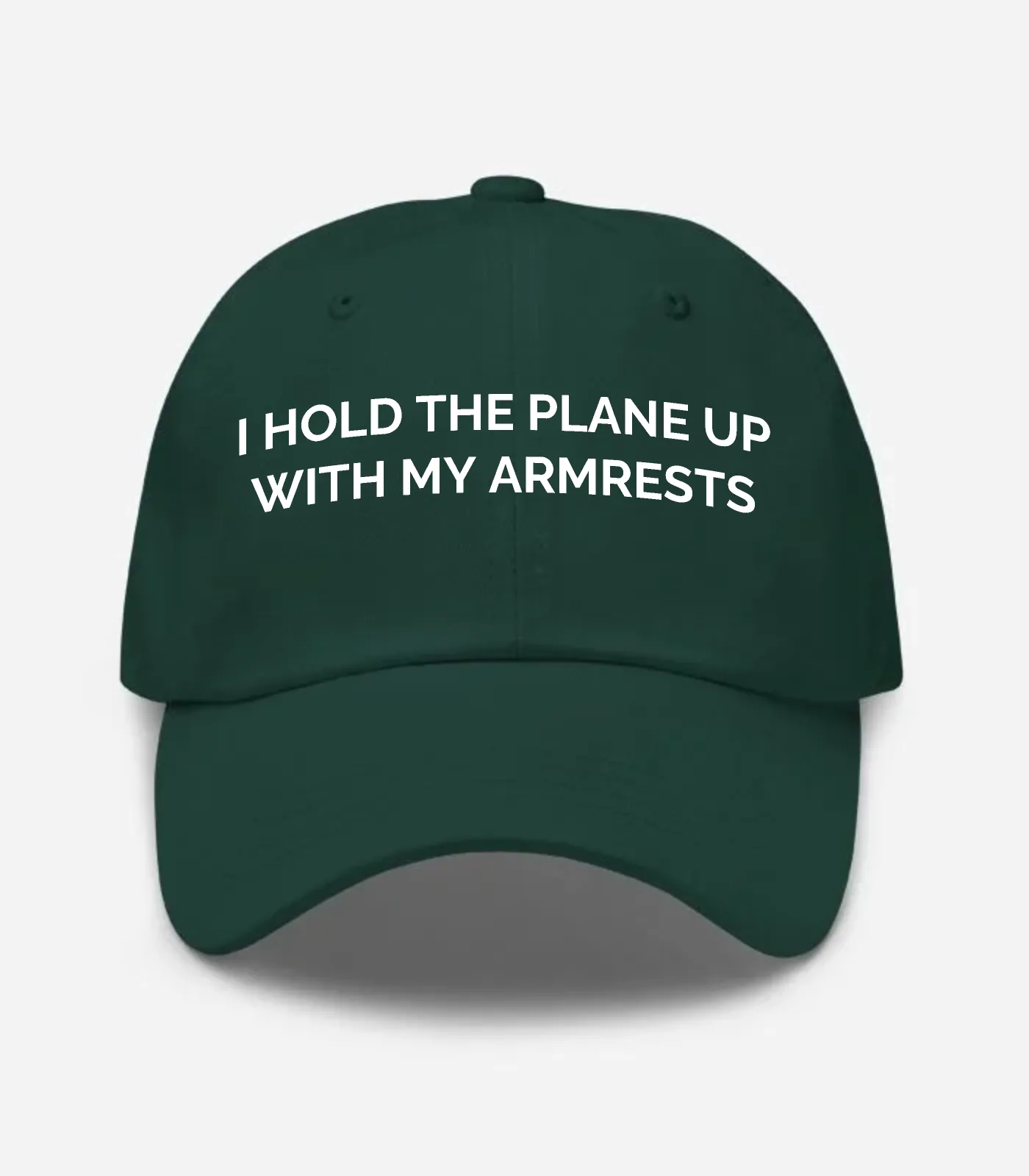 I Hold The Plane Up With My Armrests Hat - Spruce