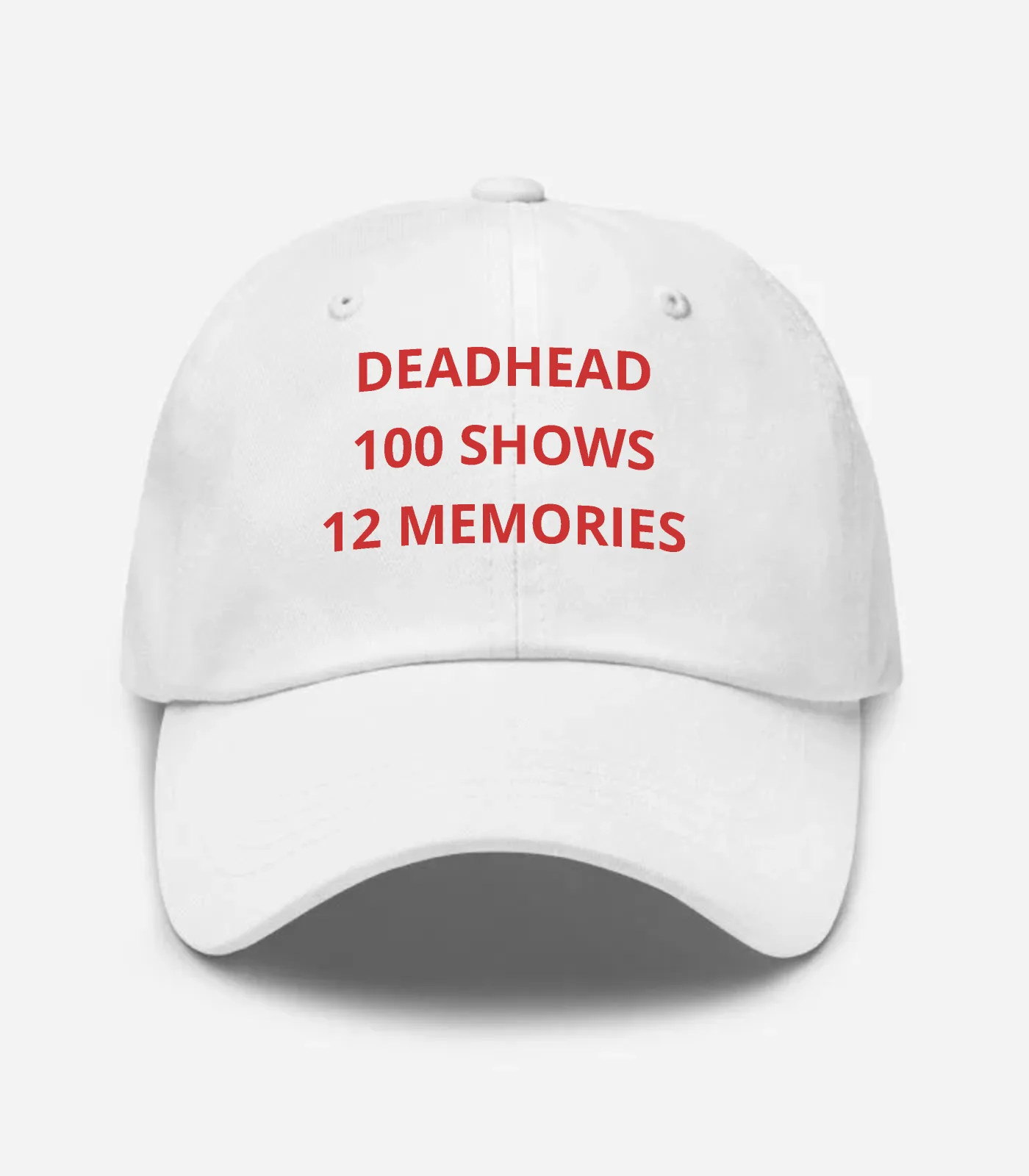 Deadhead 100 Shows 12 Memories Hat - White
