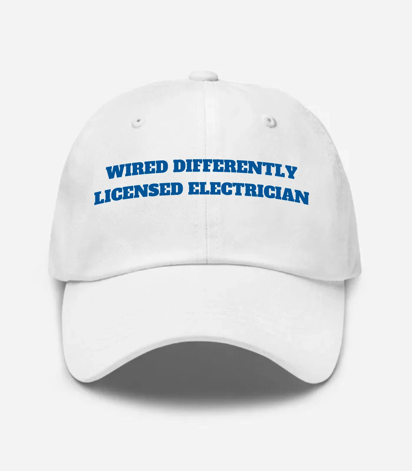 Wired Differently Licensed Electrician Hat - White