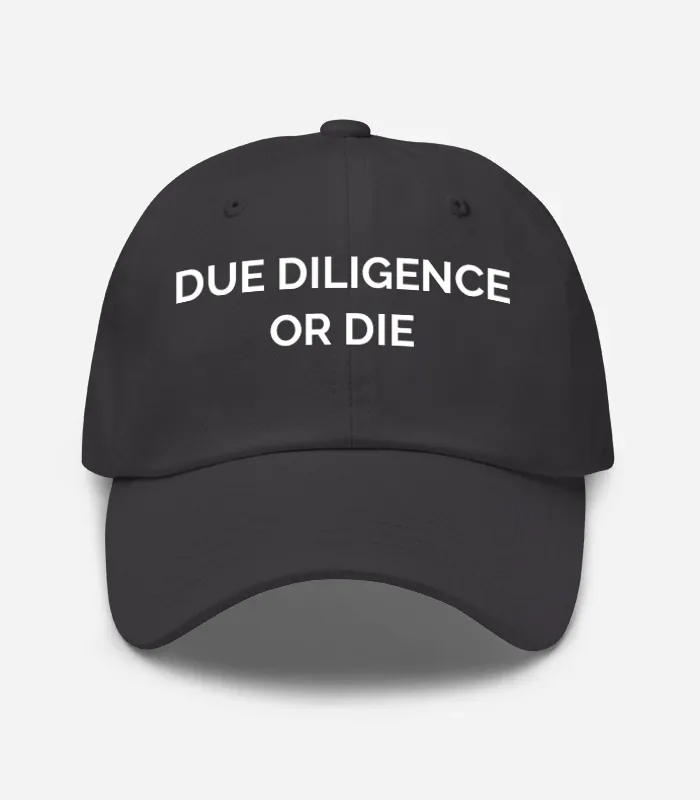 Due Diligence Or Die Hat - Dark Grey