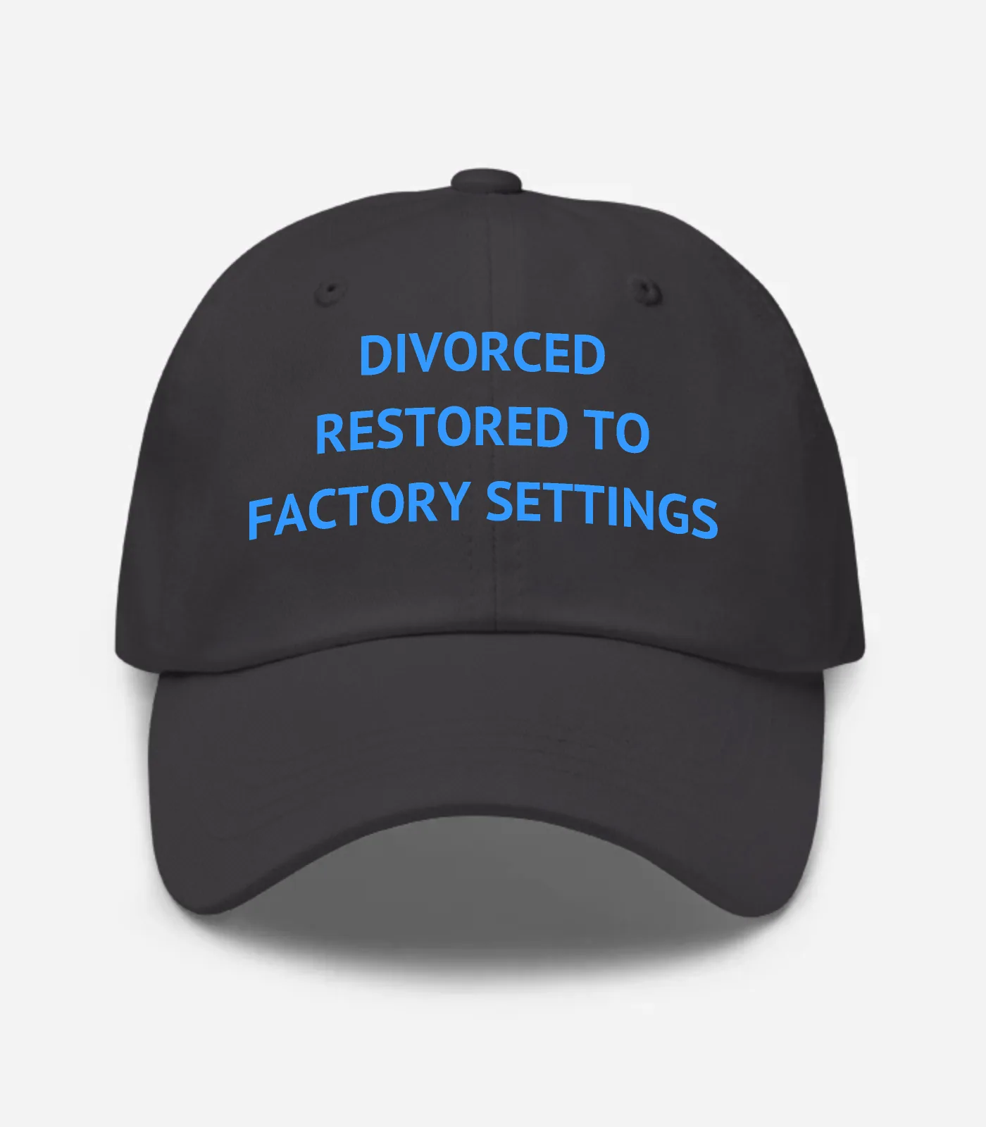 Divorced Restored To Factory Settings Hat - Dark Grey