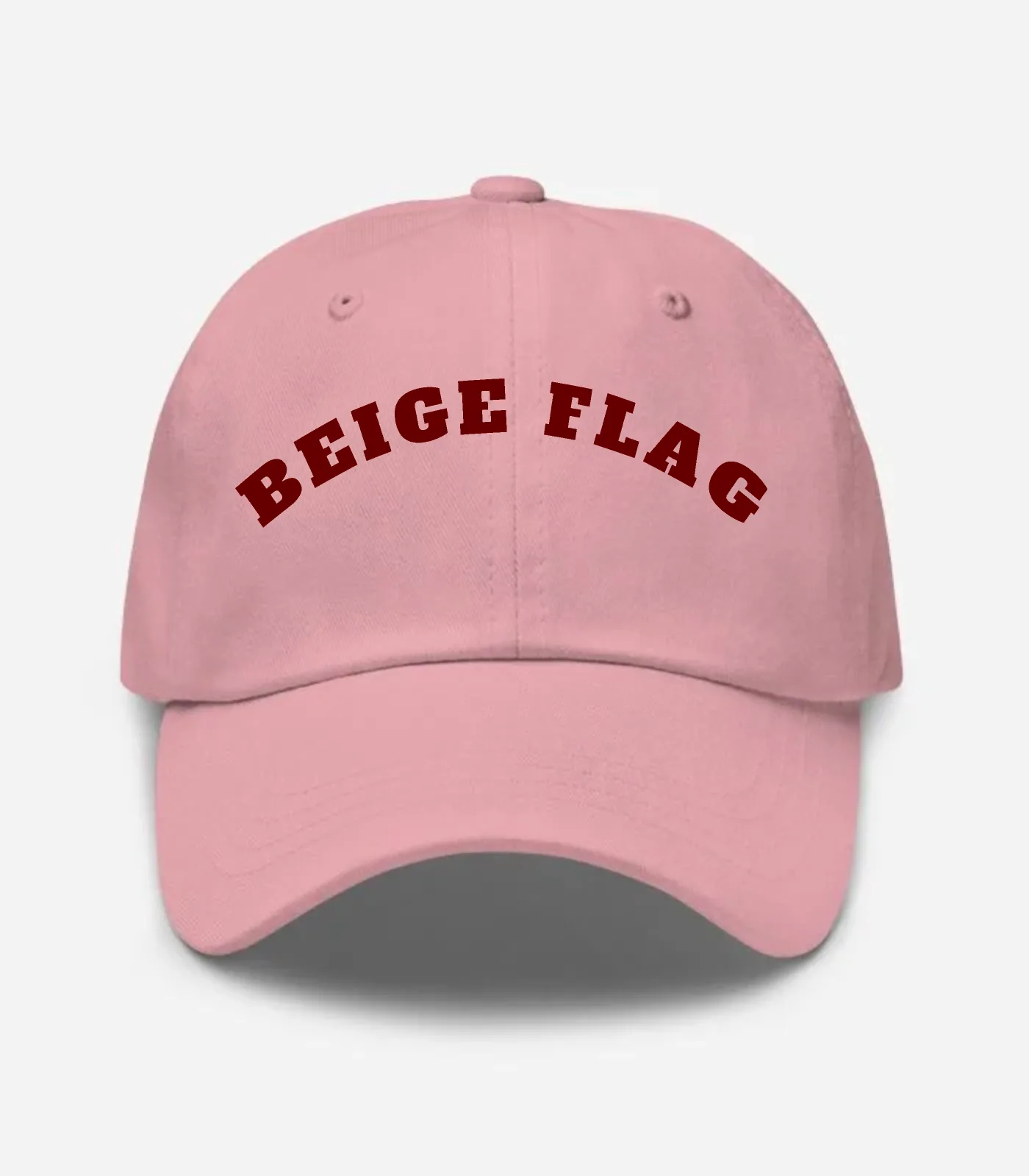 Beige Flag Hat - Pink