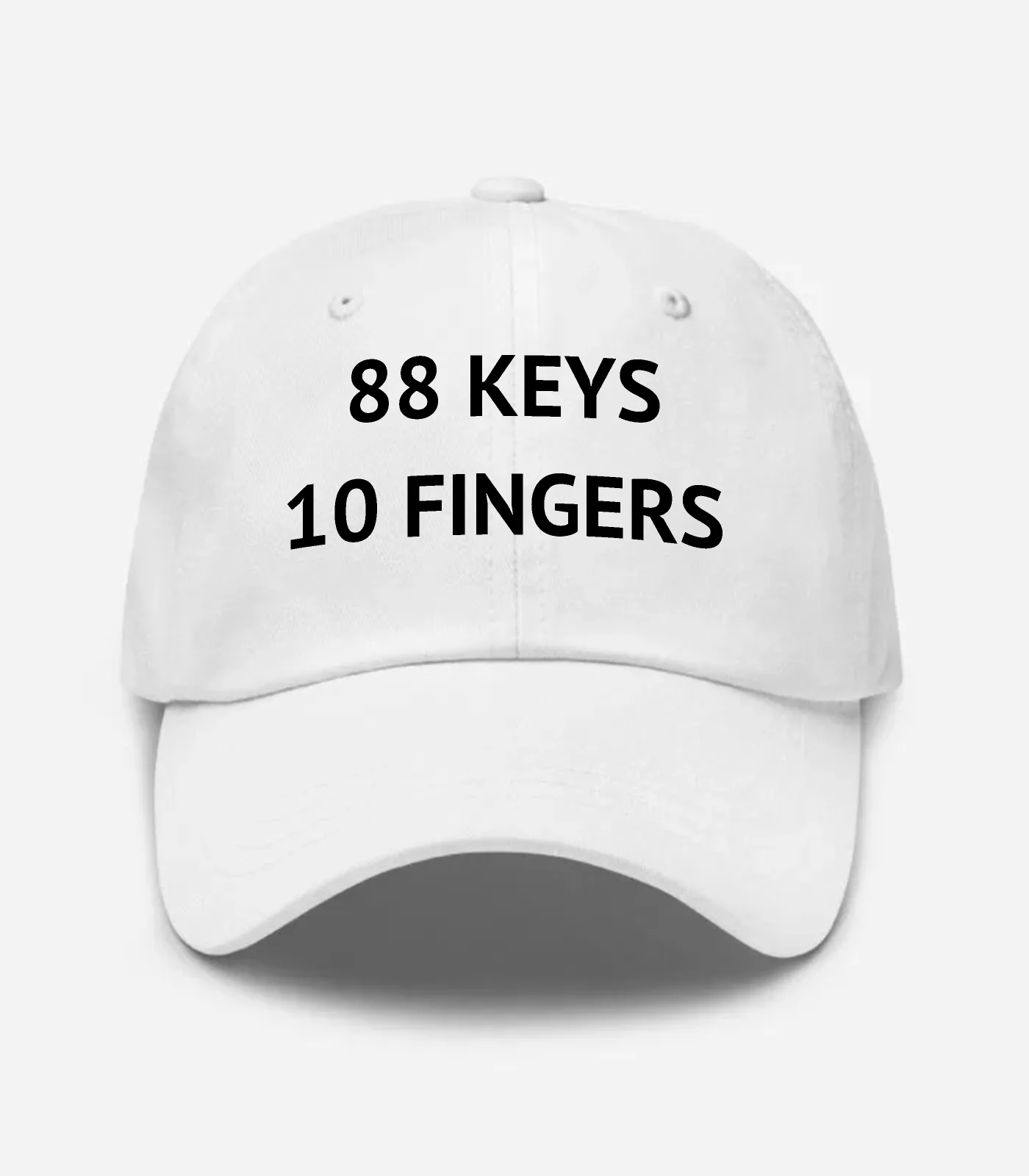 88 Keys 10 Fingers Hat - White