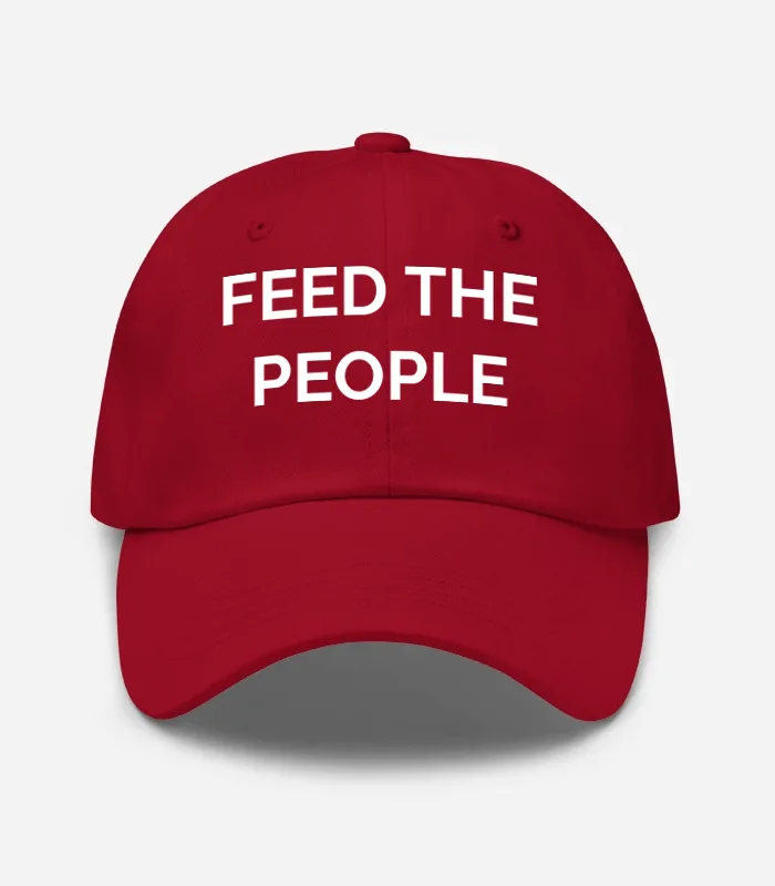 Feed The People Hat - Cranberry
