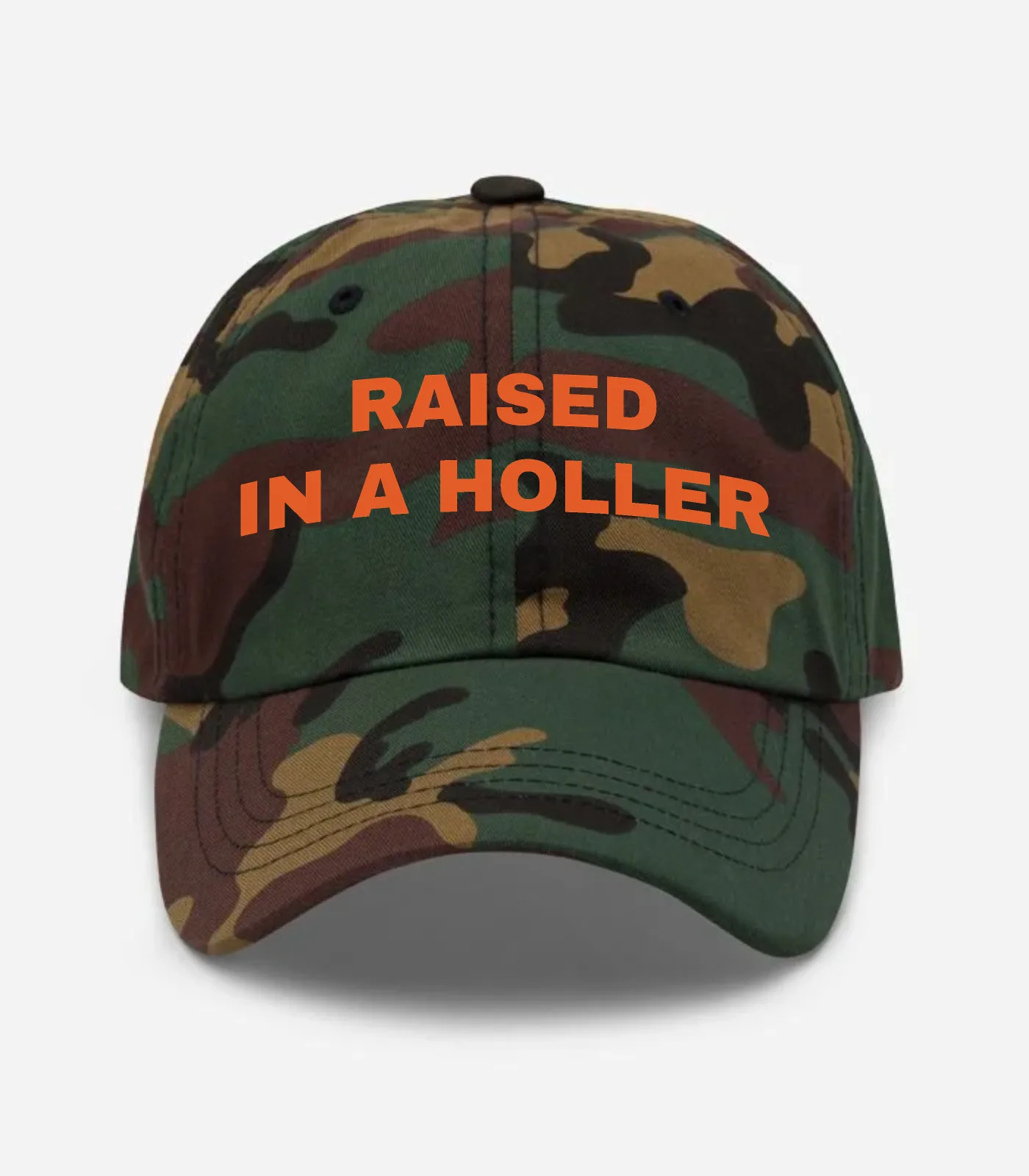 Raised In A Holler Hat - Green Camo