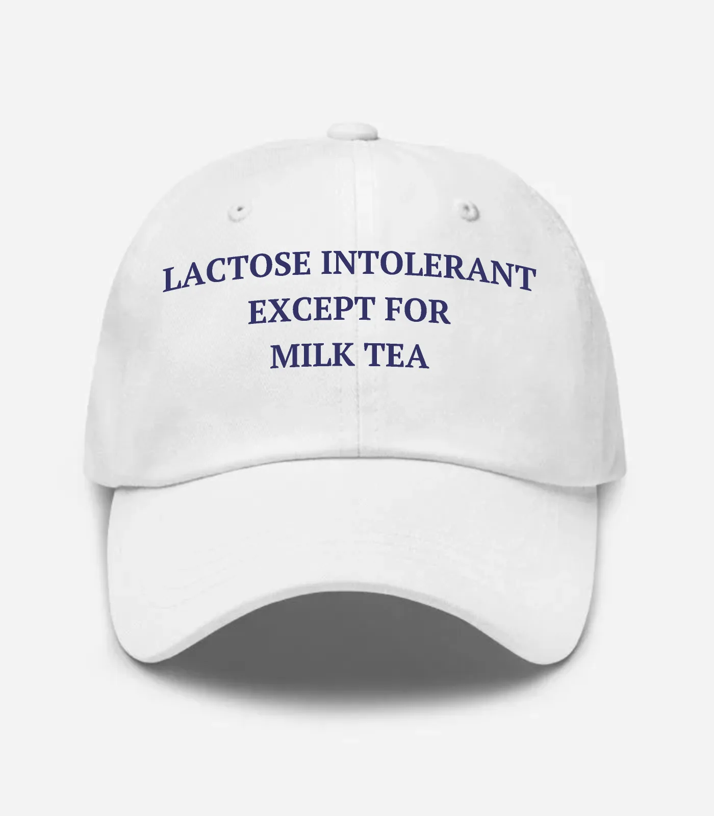 Lactose Intolerant Except For Milk Tea Hat - White
