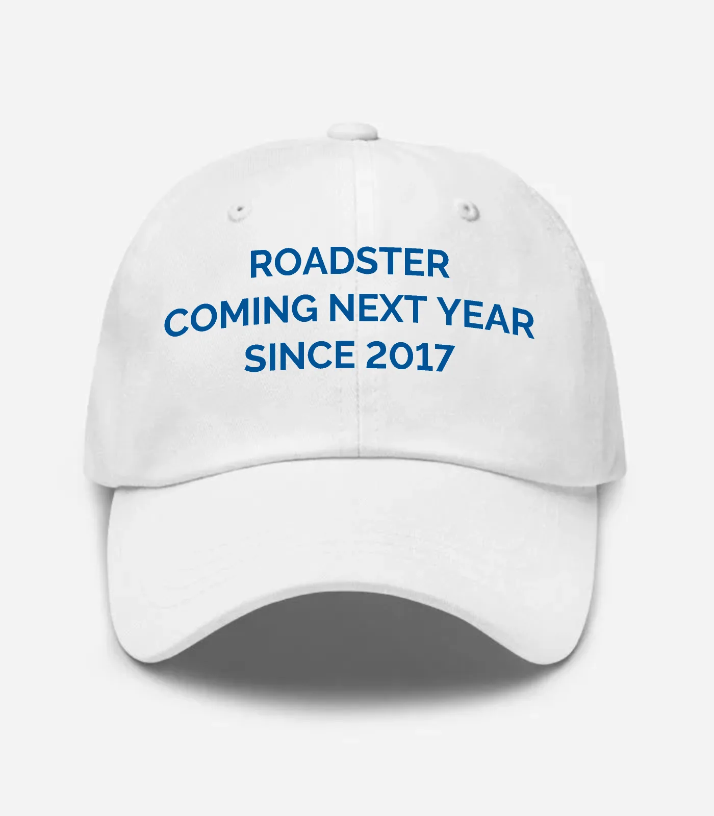 Roadster Coming Next Year Since 2017 Hat - White