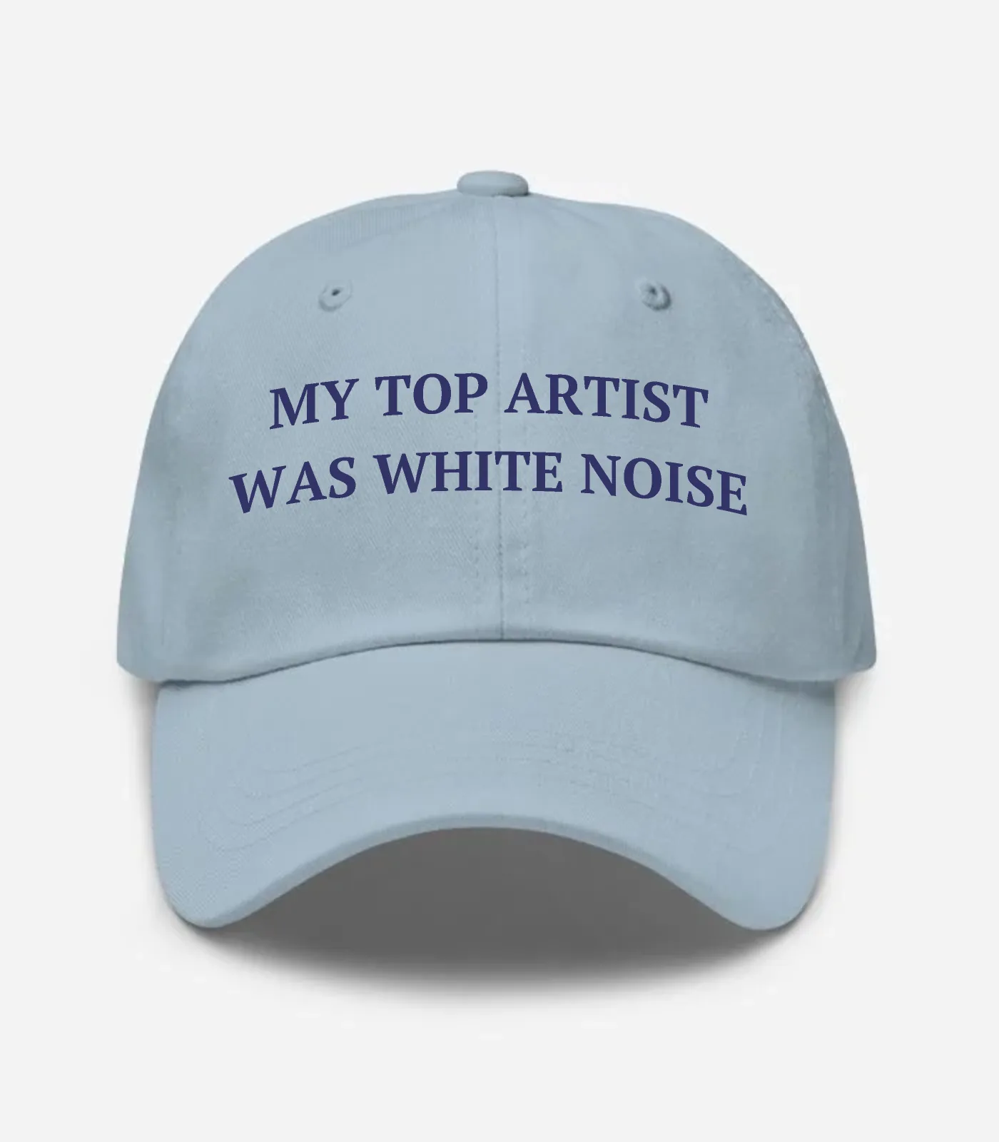 My Top Artist Was White Noise Hat - Light Blue