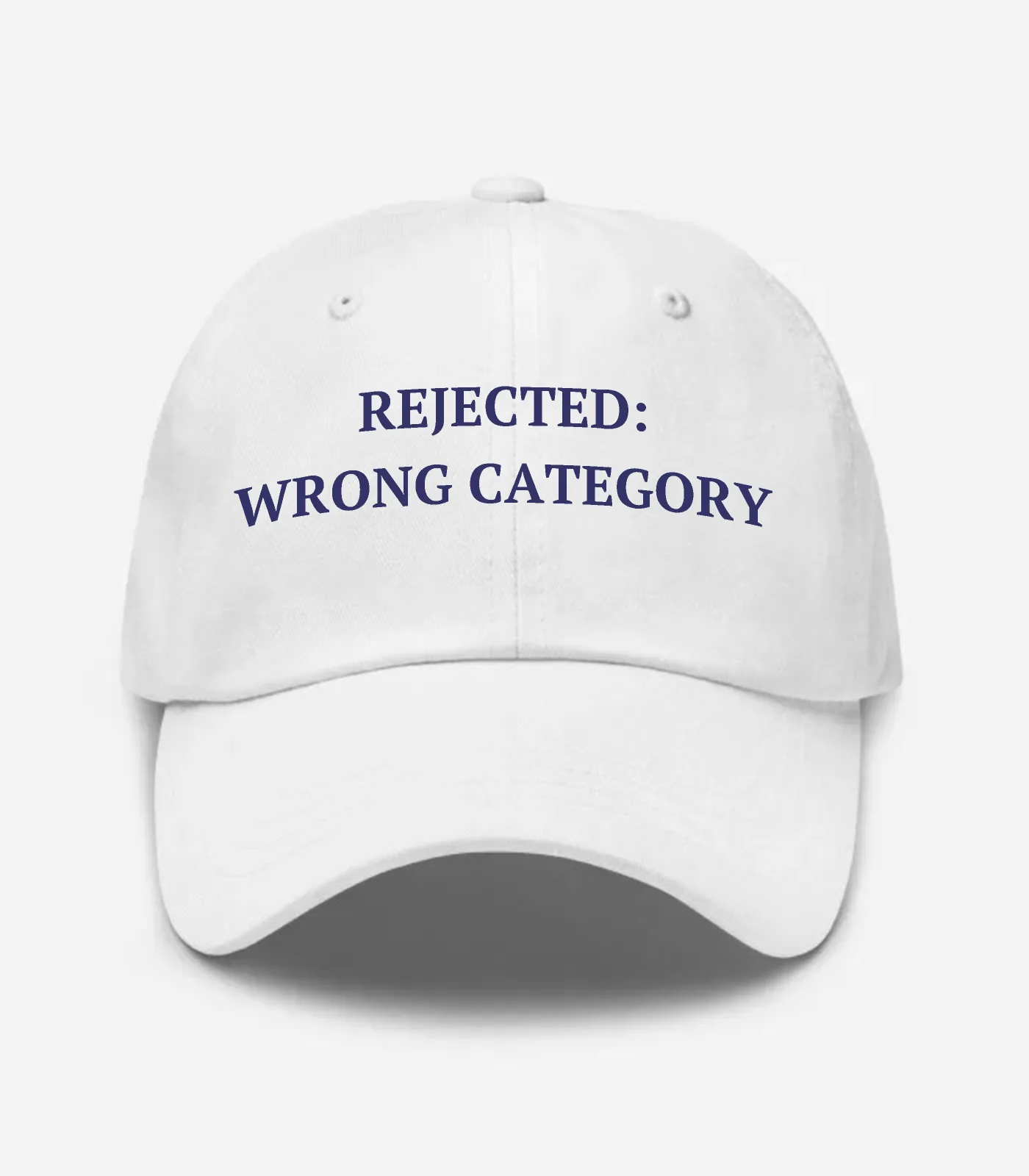 Rejected: Wrong Category Hat - White