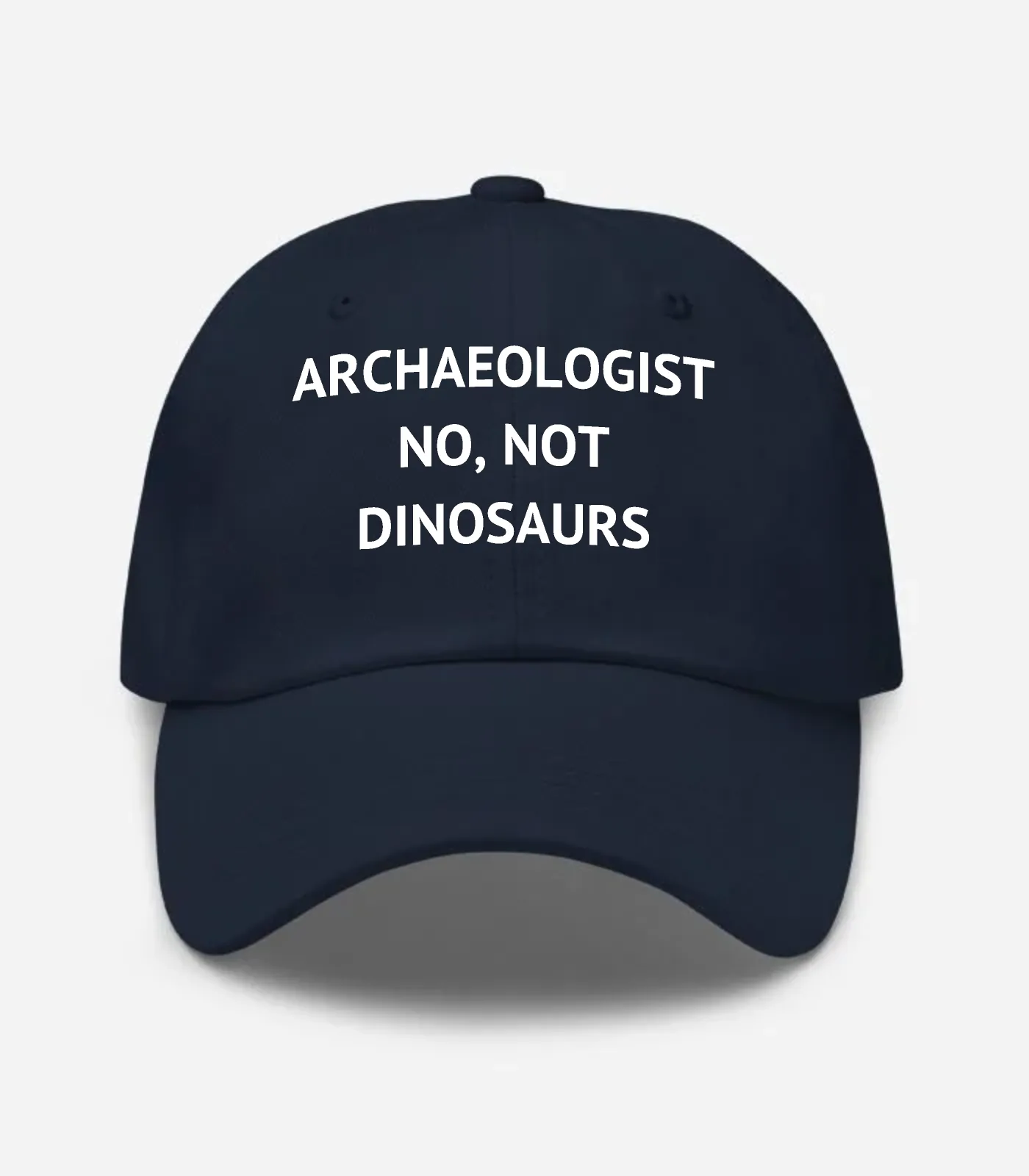 Archaeologist No, Not Dinosaurs Hat - Navy