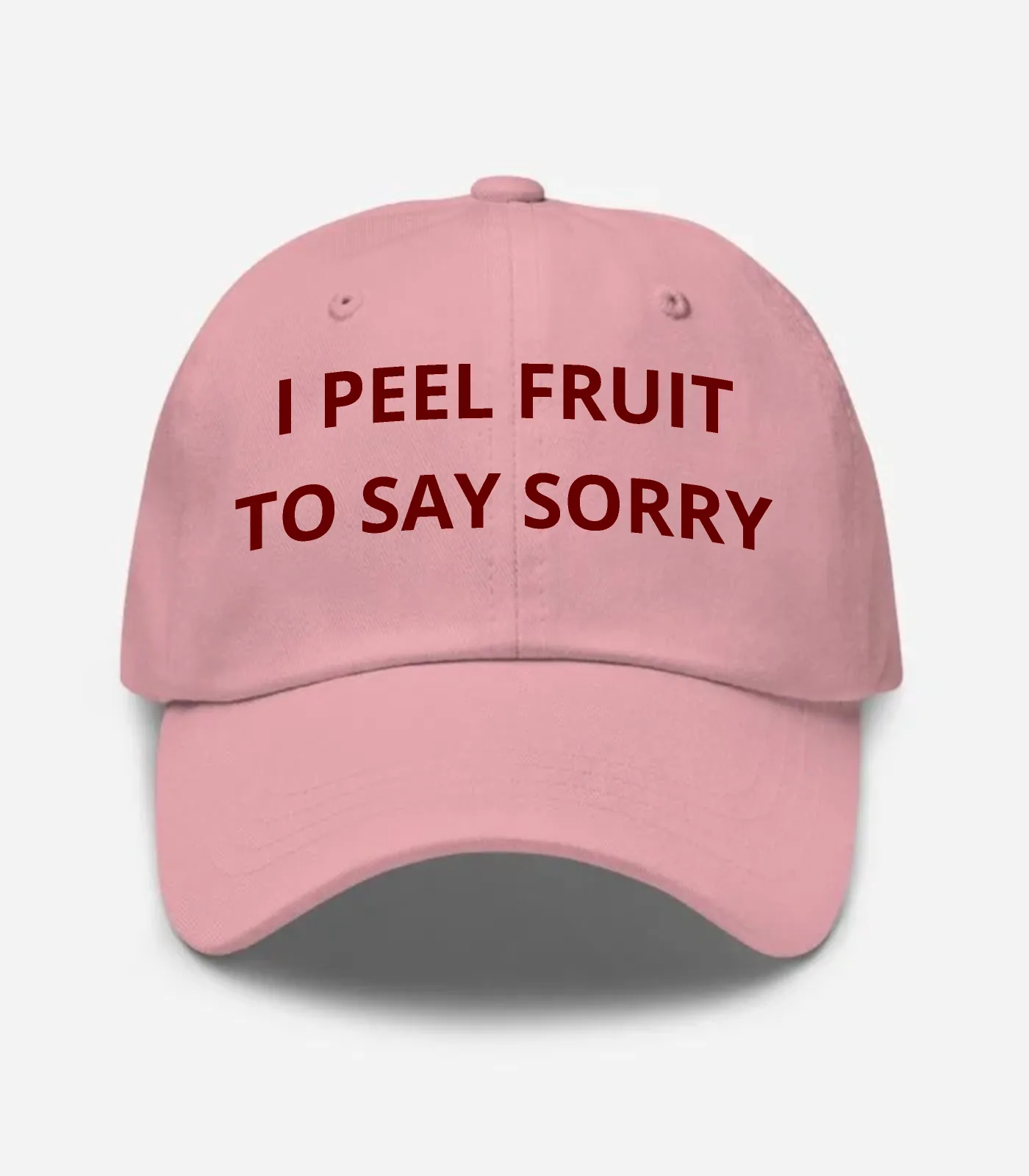 I Peel Fruit To Say Sorry Hat - Pink