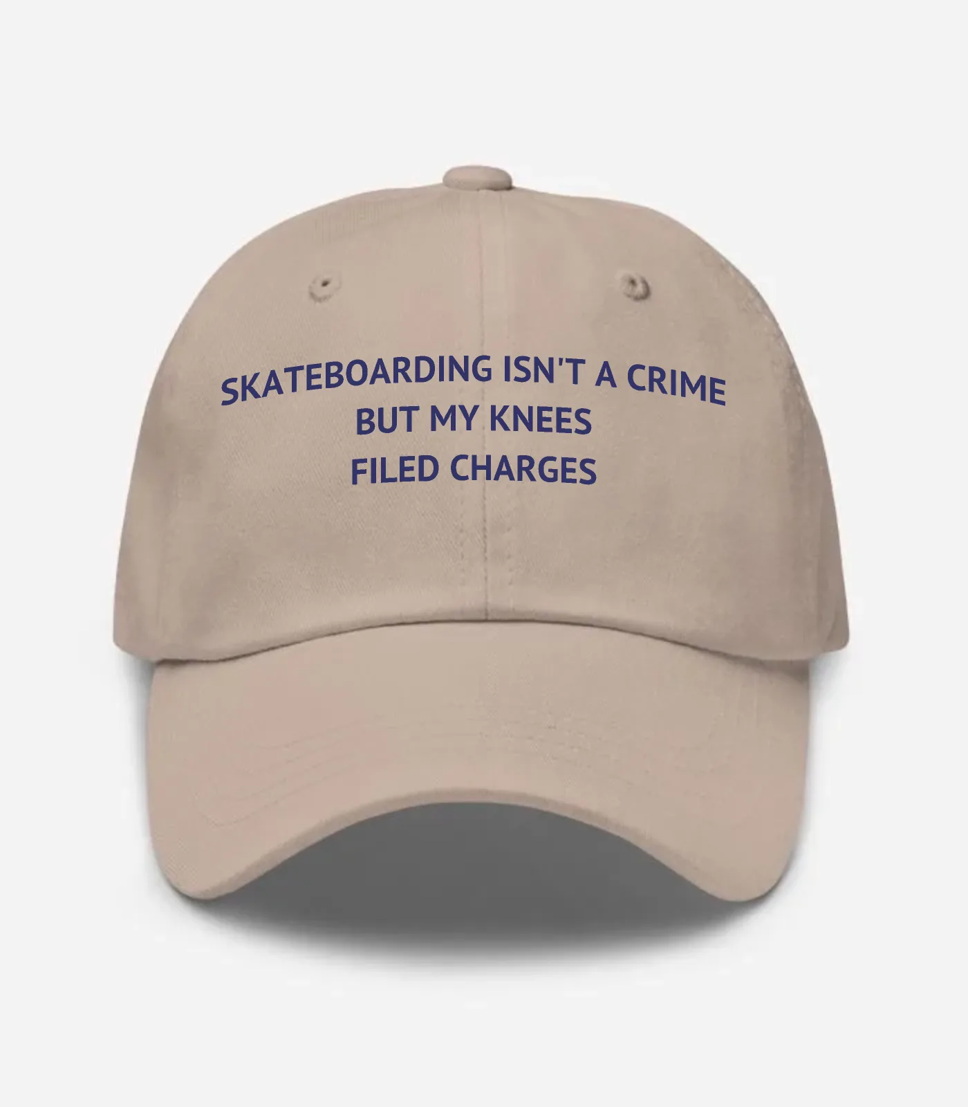 Skateboarding Isn't A Crime But My Knees Filed Charges Hat - Stone