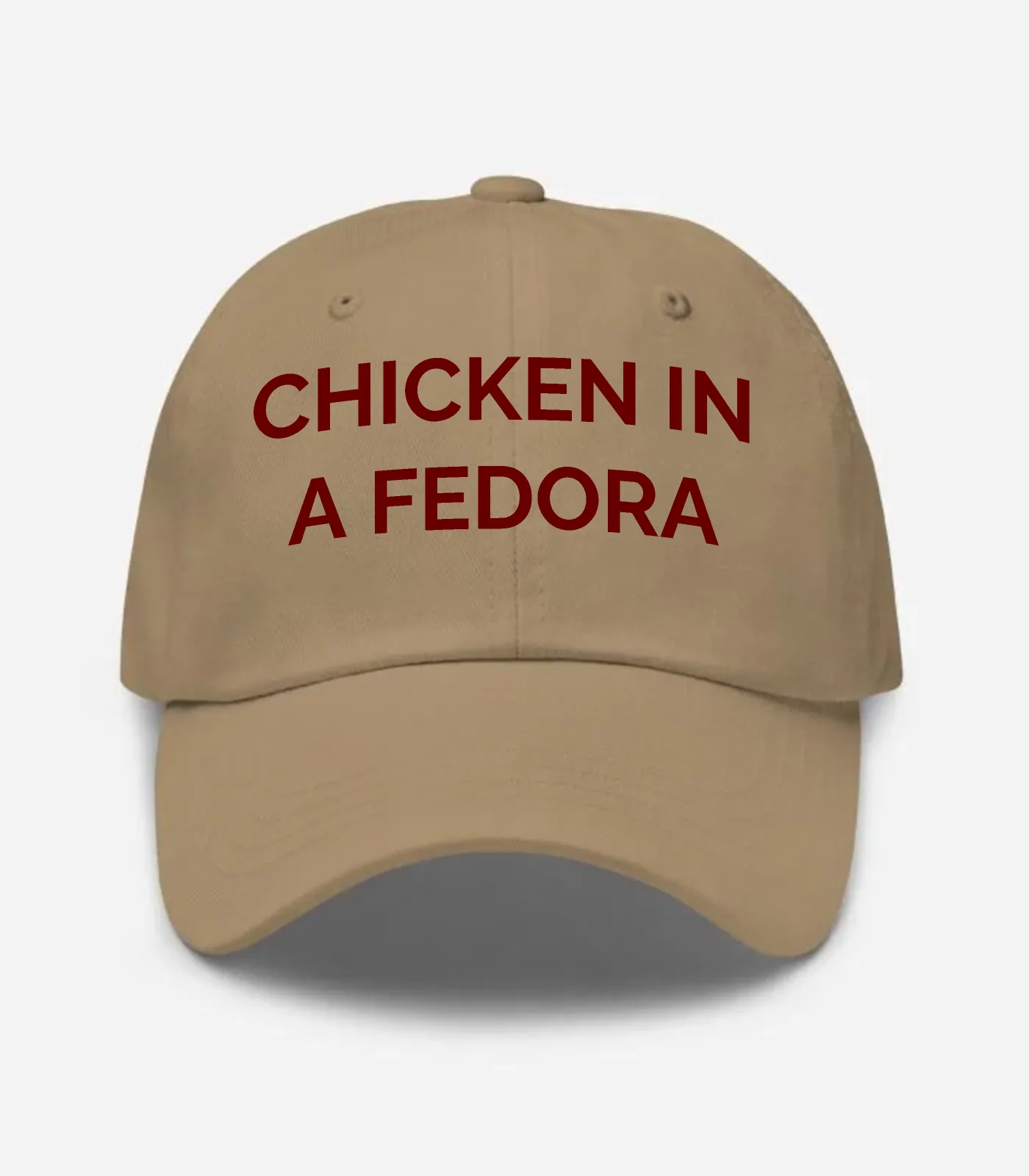 Chicken In A Fedora Hat - Khaki