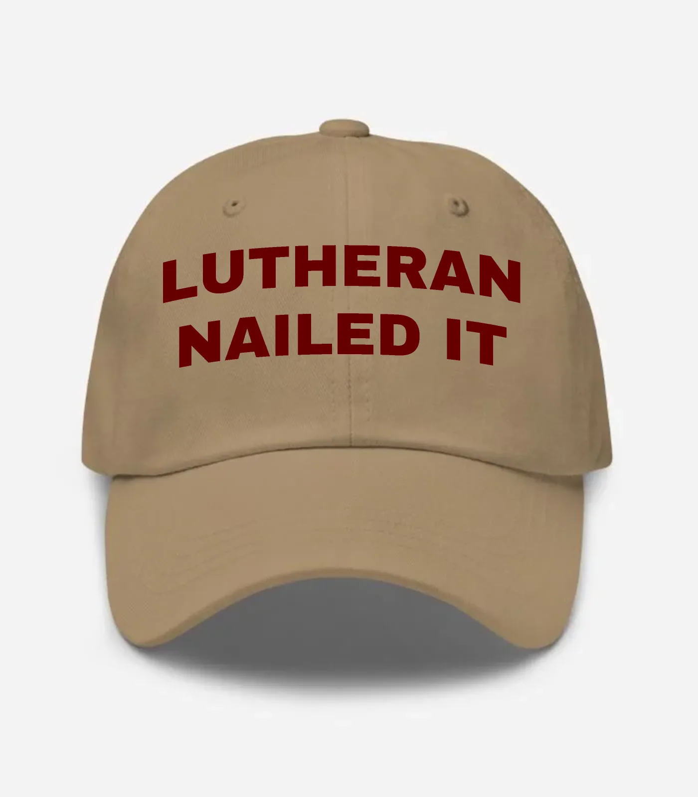 Lutheran Nailed It Hat - Khaki