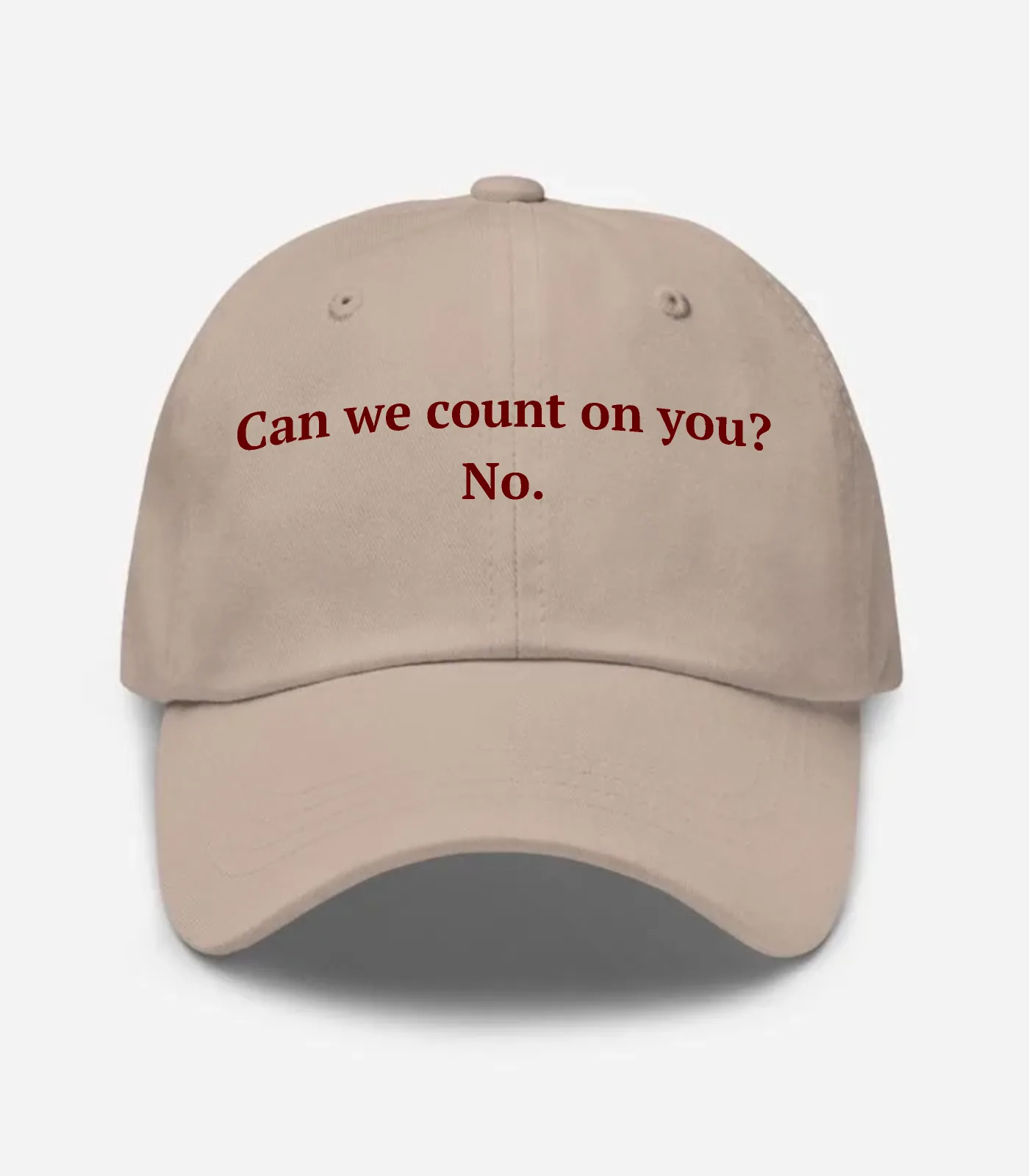 Can We Count On You? No. Hat - Stone