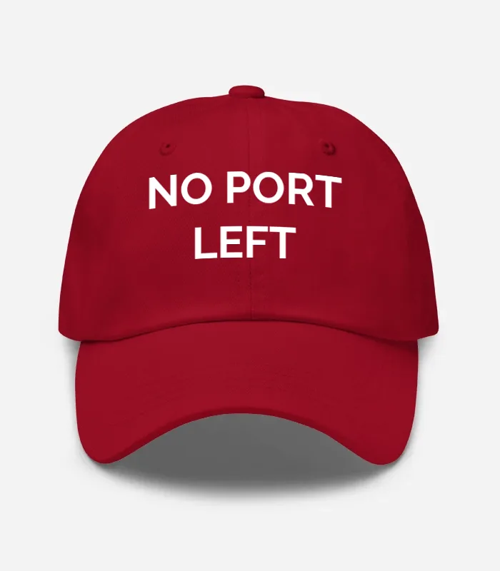 No Port\nleft Hat - Cranberry