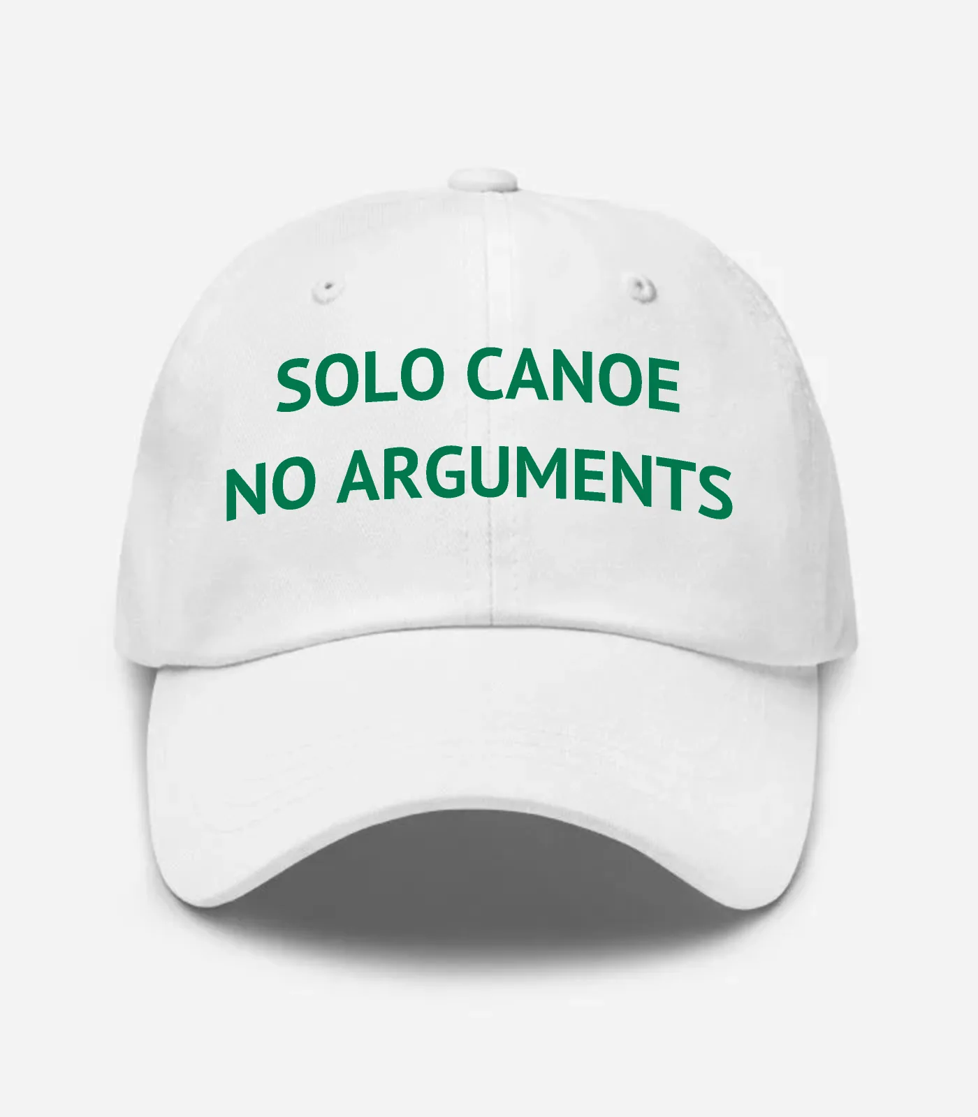 Solo Canoe No Arguments Hat - White