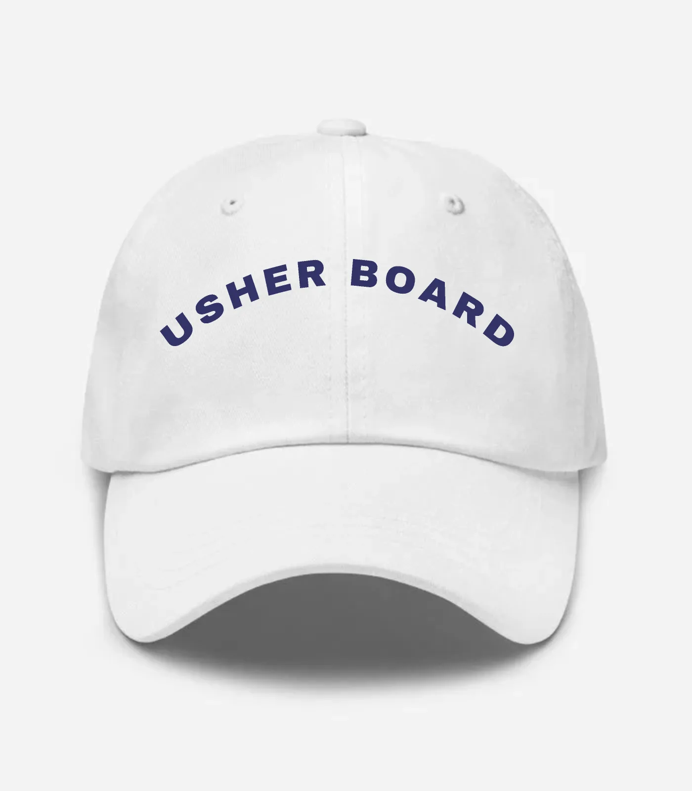 Usher Board Arched Hat - White