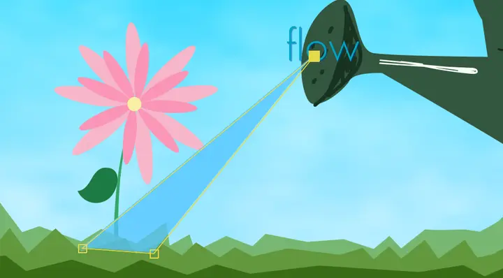 After Effects mask tool applied to layer for animation reveal