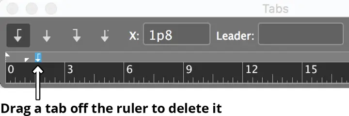 delete tab
