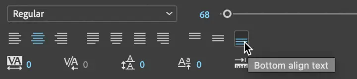bottom align text