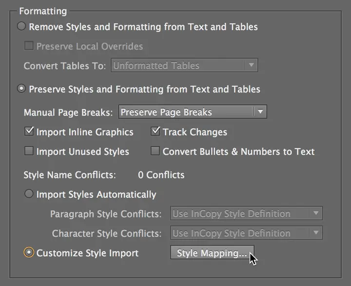 word import preserve styling