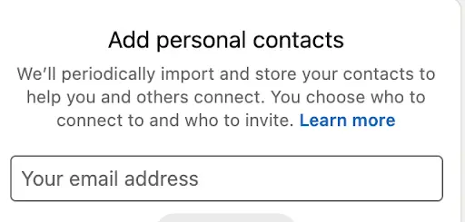 LinkedIn networking platform used for building professional connections