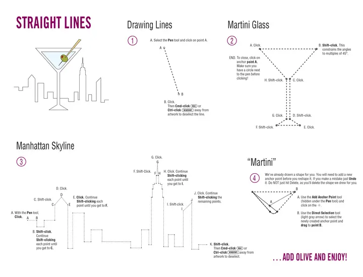 straight lines template