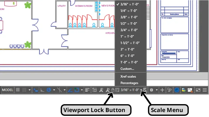 viewport lock scale menu
