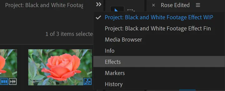 Premiere Pro Effects panel showing the search results for the Calculations effect