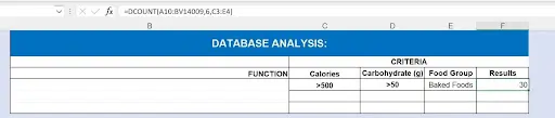 Dcount - Counting in a Database with DCOUNT and DCOUNTA
