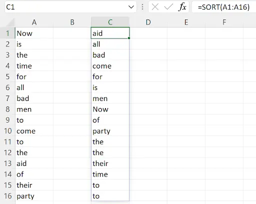 Excel dynamic array formula result - step 13